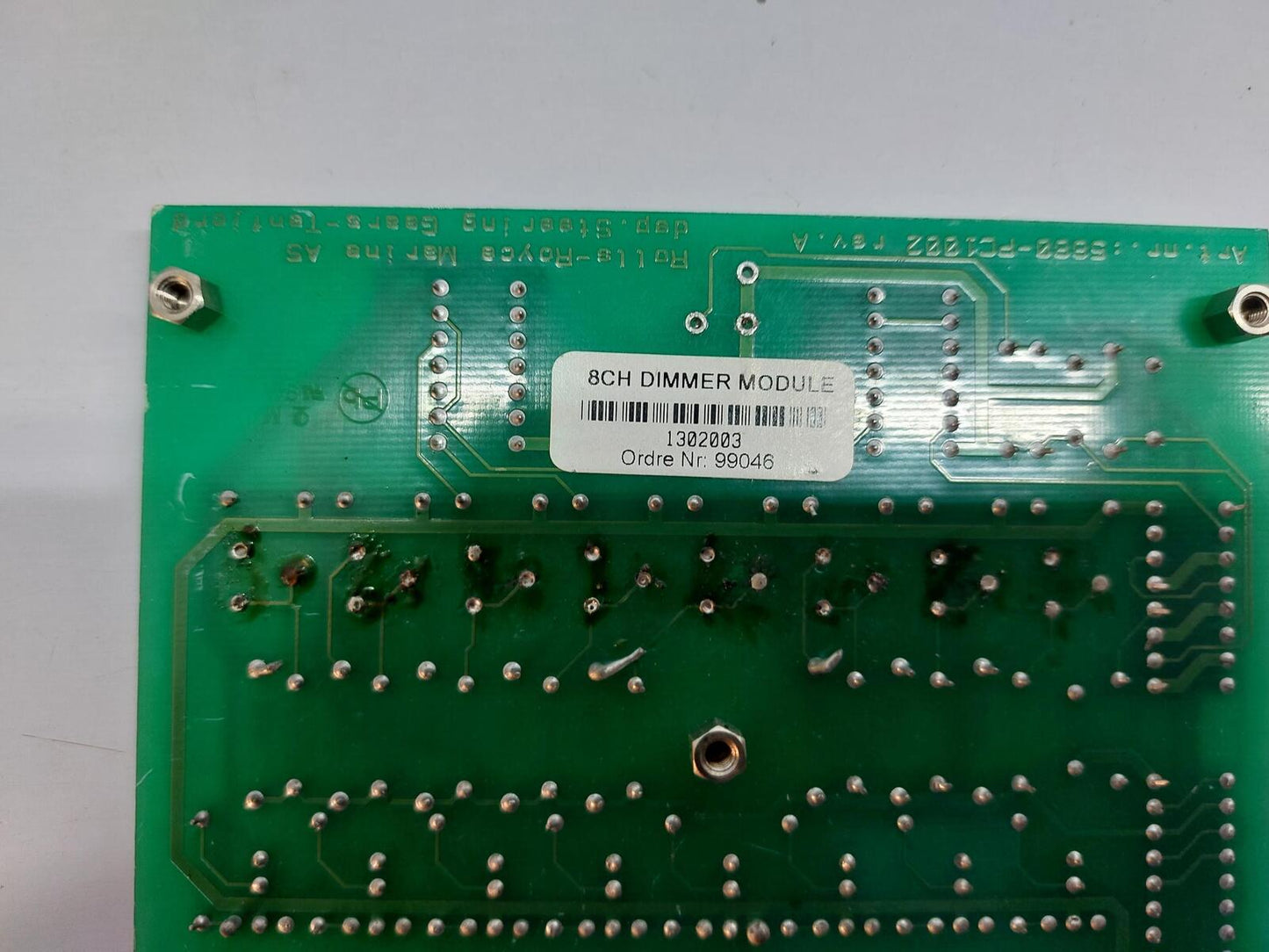 ROLLS-ROYCCE 5880-PC1002 REV.A DEP. STEERING GEARS-TENFJORD PCB CARD 99046