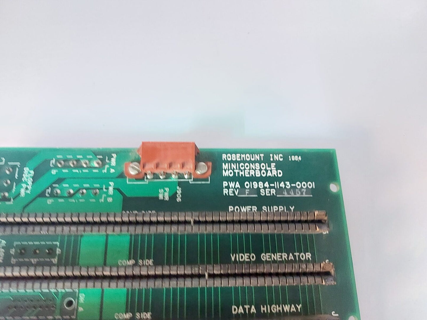 ROSEMOUNT PWA 01984-1143-0001 MOTHERBOARD REV:F