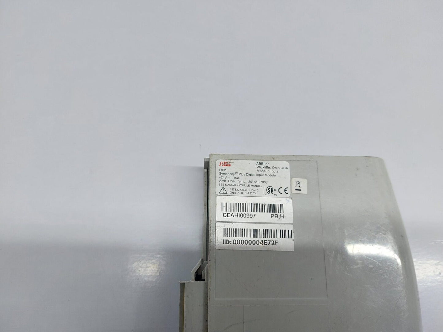ABB DI01 PLUS DIGITAL INPUT MODULE +24V---15A