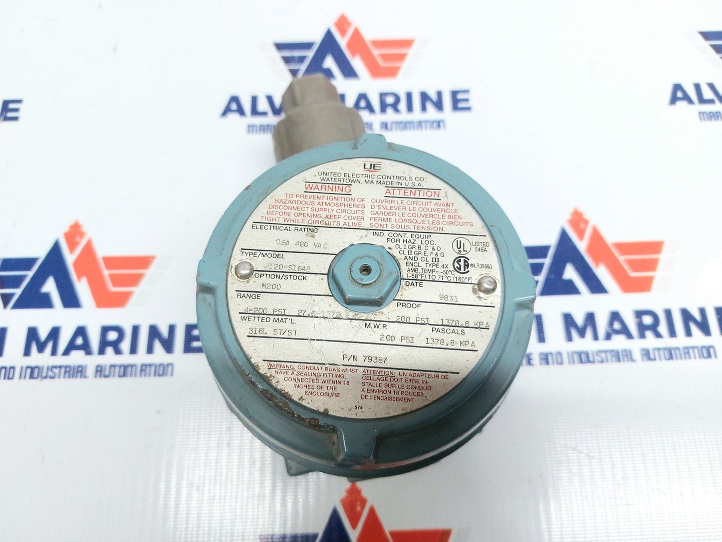UNITED ELECTRIC 120-S164B PRESSURE SWITCH 4-200 PSI (2)