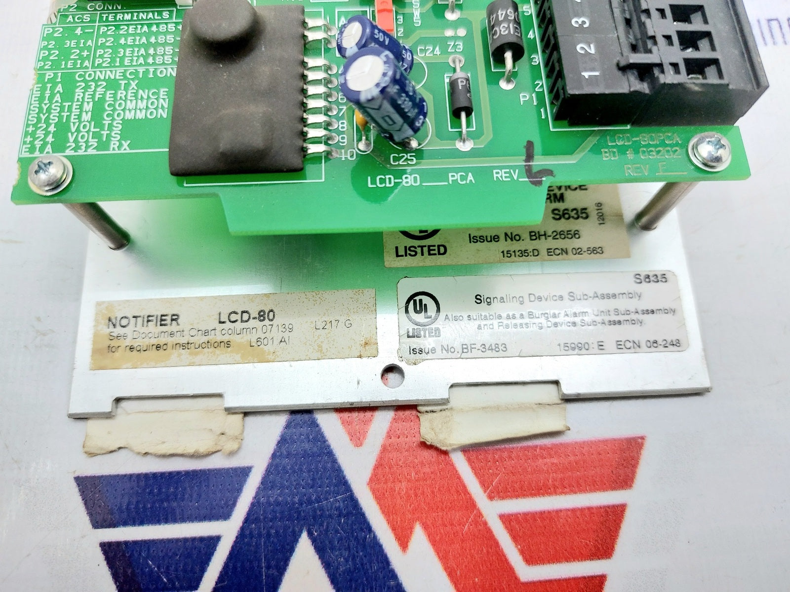 NOTIFIER LCD-80 FIRE ALARM ANNUNCIATOR LCD-80PCA REV L (5)