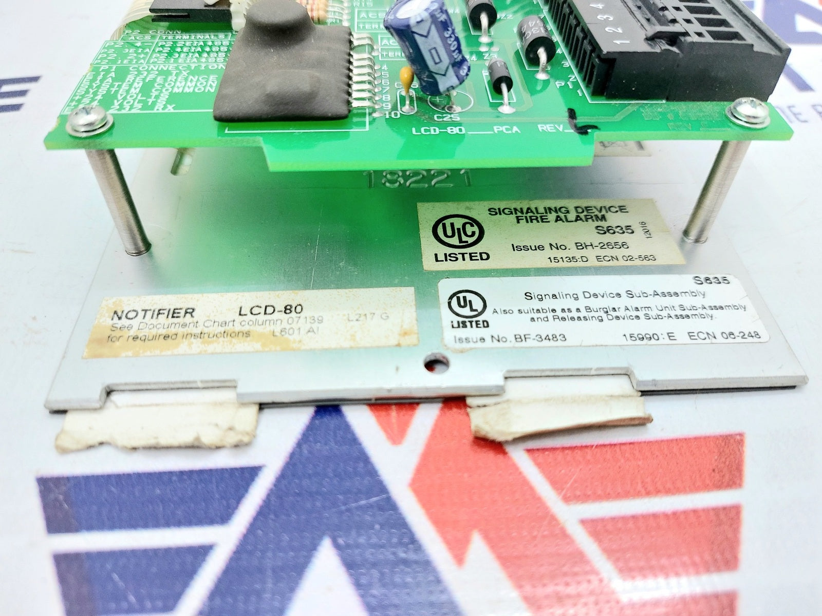 NOTIFIER LCD-80 FIRE ALARM ANNUNCIATOR LCD-80PCA REV L (6)