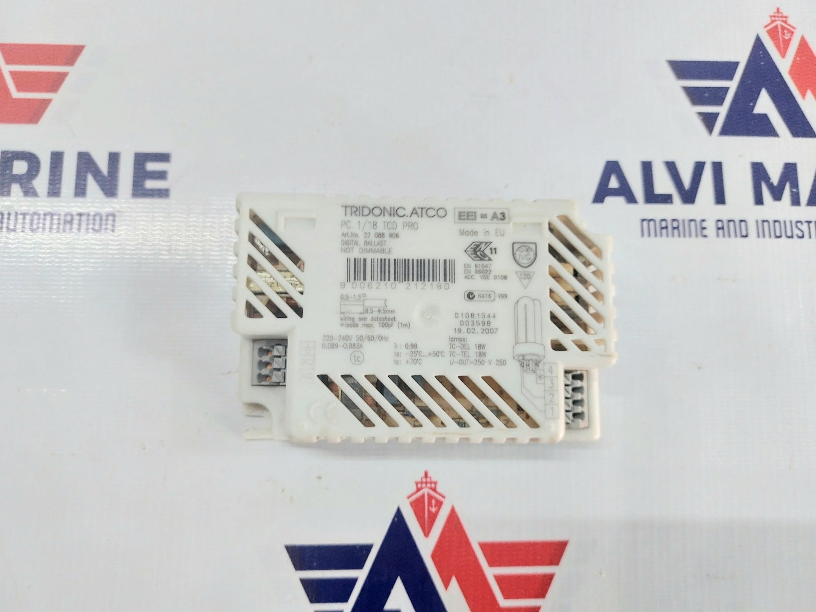 TRIDONIC.ATCO PC 1/18 TCD PR0 DIGITAL BALLAS NOT DIMMABLE 22 088 906