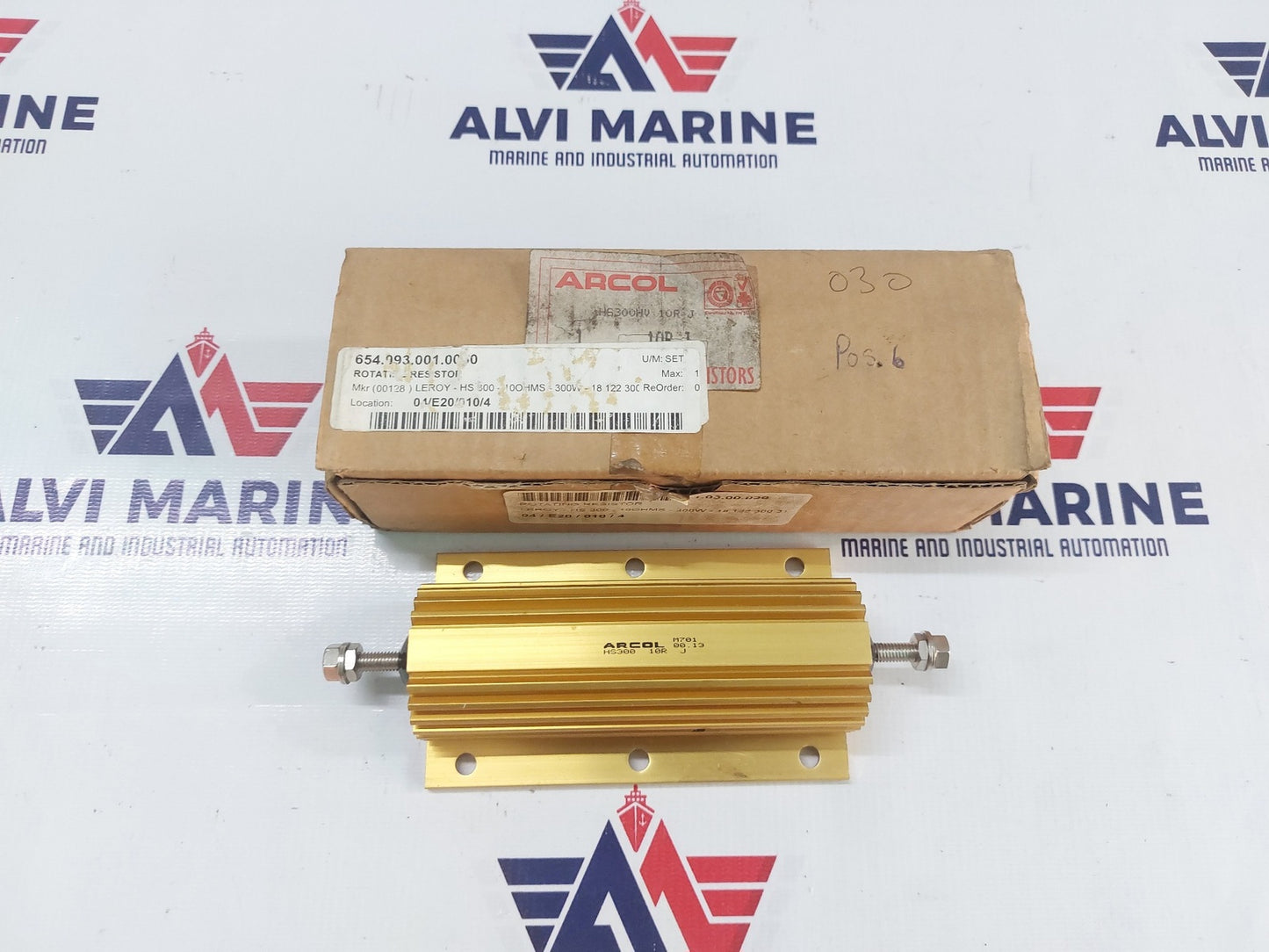 ARCOL LEROY-HS300-100OHMS-300W-18 122 300 31 ROTATING RESISTOR