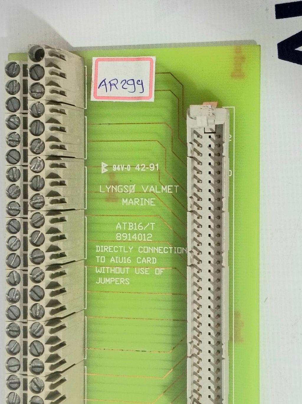 VALMET ATB16/T TERMINAL BOARD 8914012