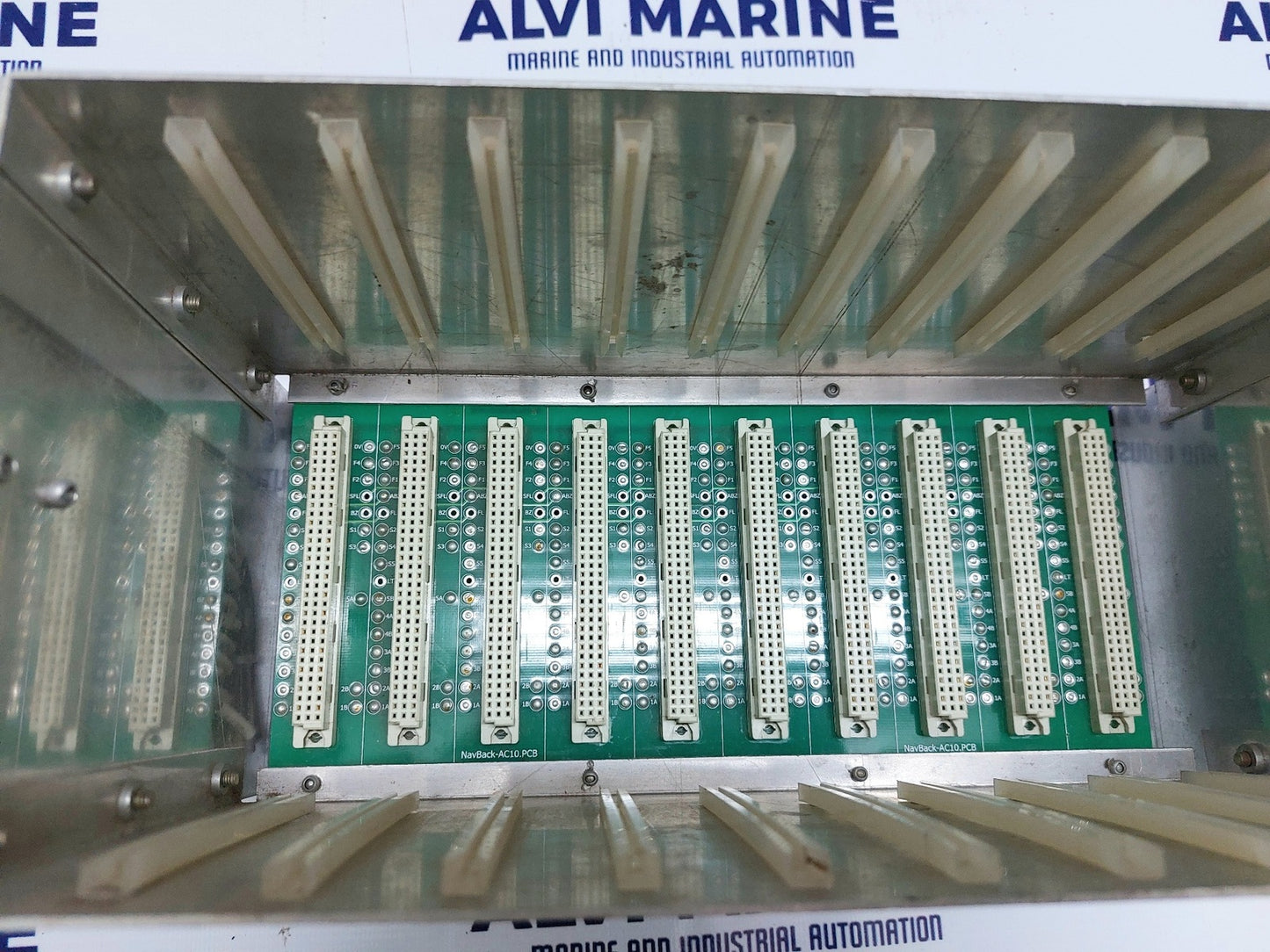 PAN DELTA NAVBACK-AC10.PCB 10 SLOT NAVIGATION LIGHT ALARM RACK