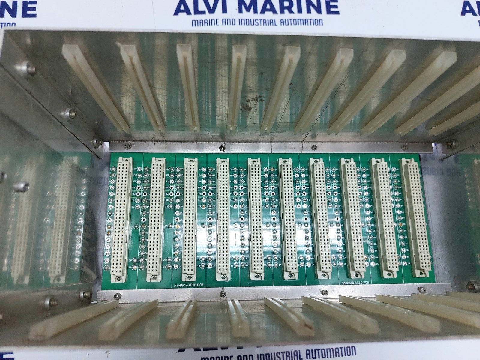 PAN DELTA NAVBACK-AC10.PCB 10 SLOT NAVIGATION LIGHT ALARM RACK
