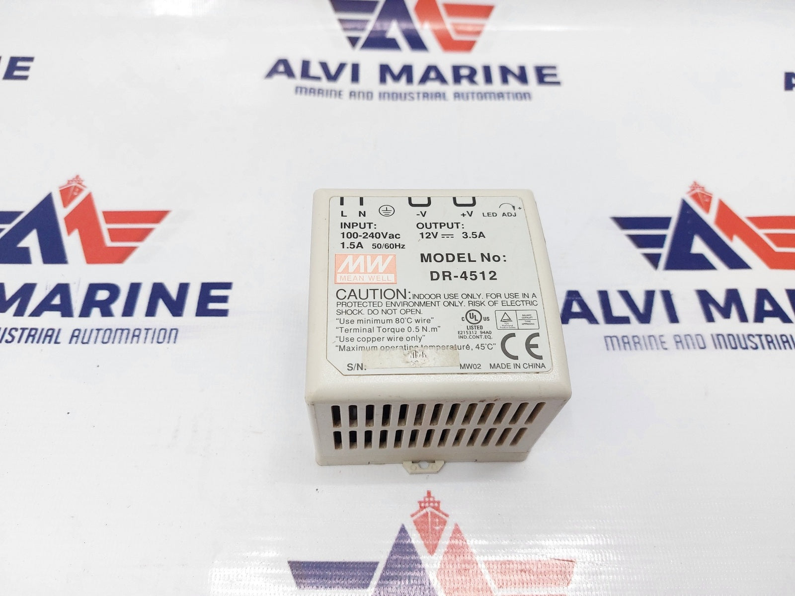 MEAN WELL DR-4512 DIN RAIL POWER SUPPLY (2)