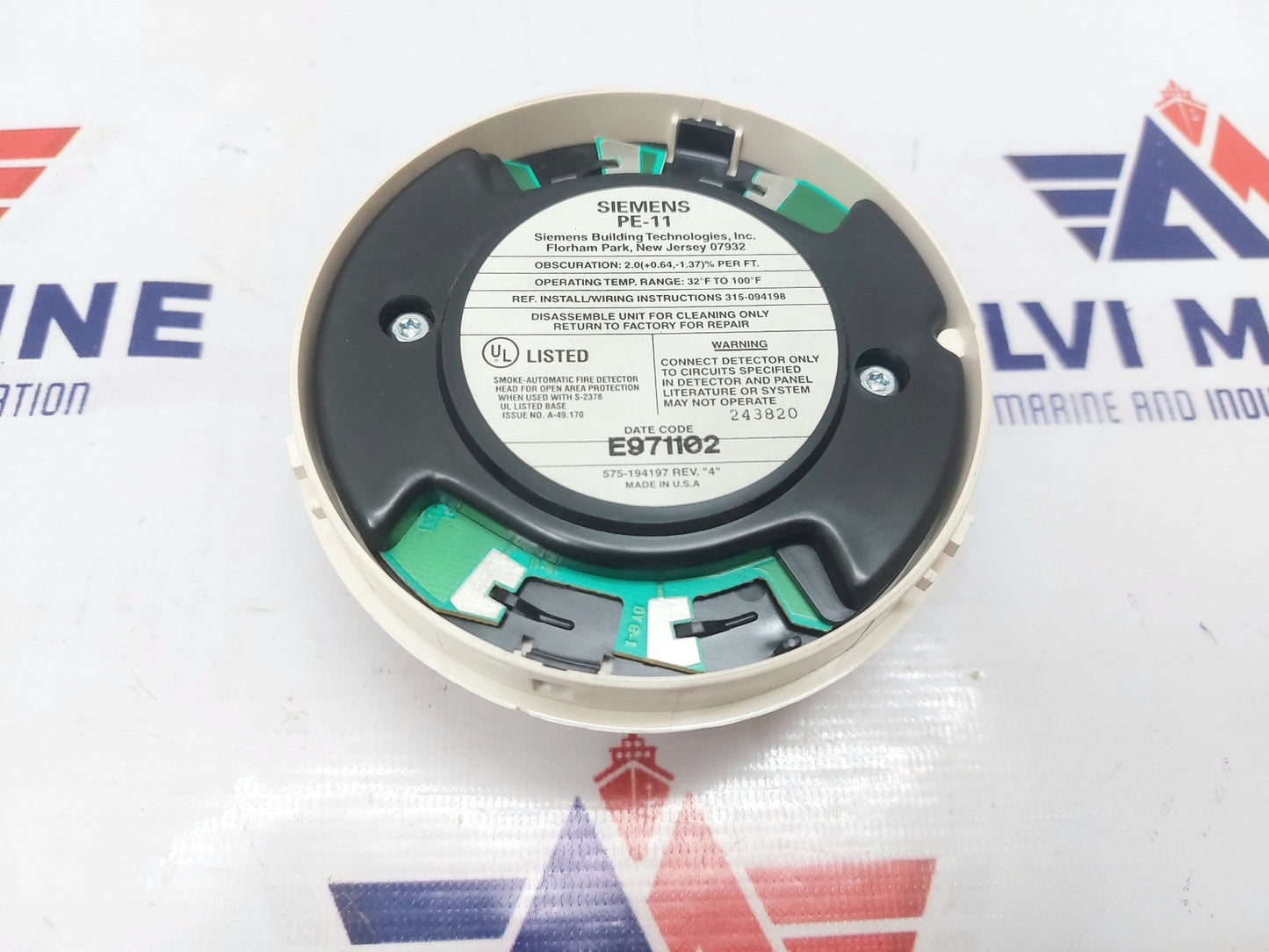 SIEMENS PE-11 PHOTOELECTRIC SMOKE DETECTOR