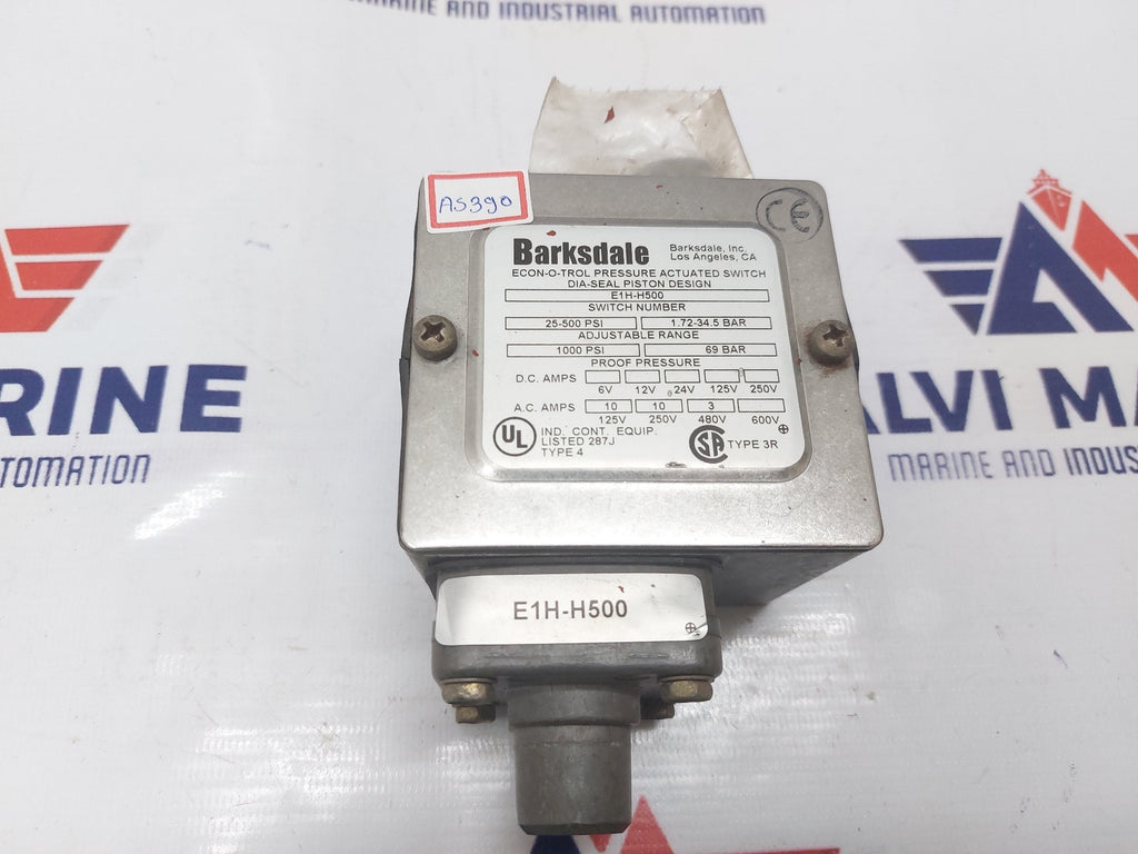 BARKSDALE E1H-H500 PRESSURE ACTUATED SWITCH 25-500 PSI (2)