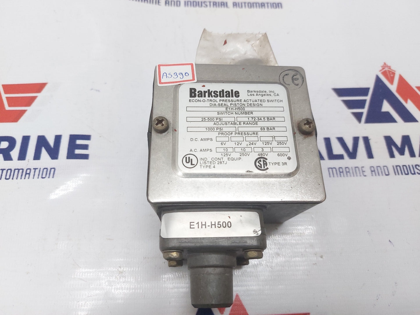 BARKSDALE E1H-H500 PRESSURE ACTUATED SWITCH 25-500 PSI (2)