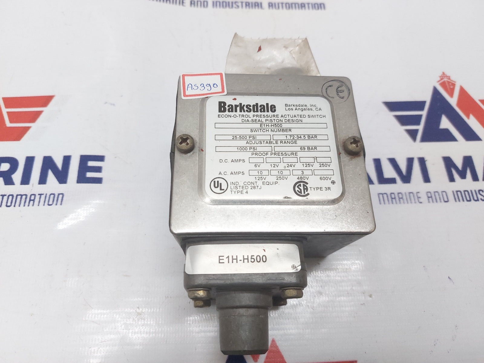 BARKSDALE E1H-H500 PRESSURE ACTUATED SWITCH 25-500 PSI (2)