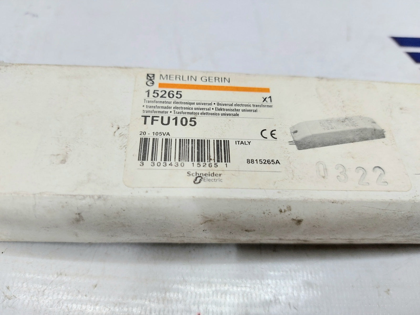 MERLIN GERINSCHNEIDER ELECTRIC TFU105 UNIVERSAL ELECTRONIC TRANSFORMER TFU 105-15265 (3)