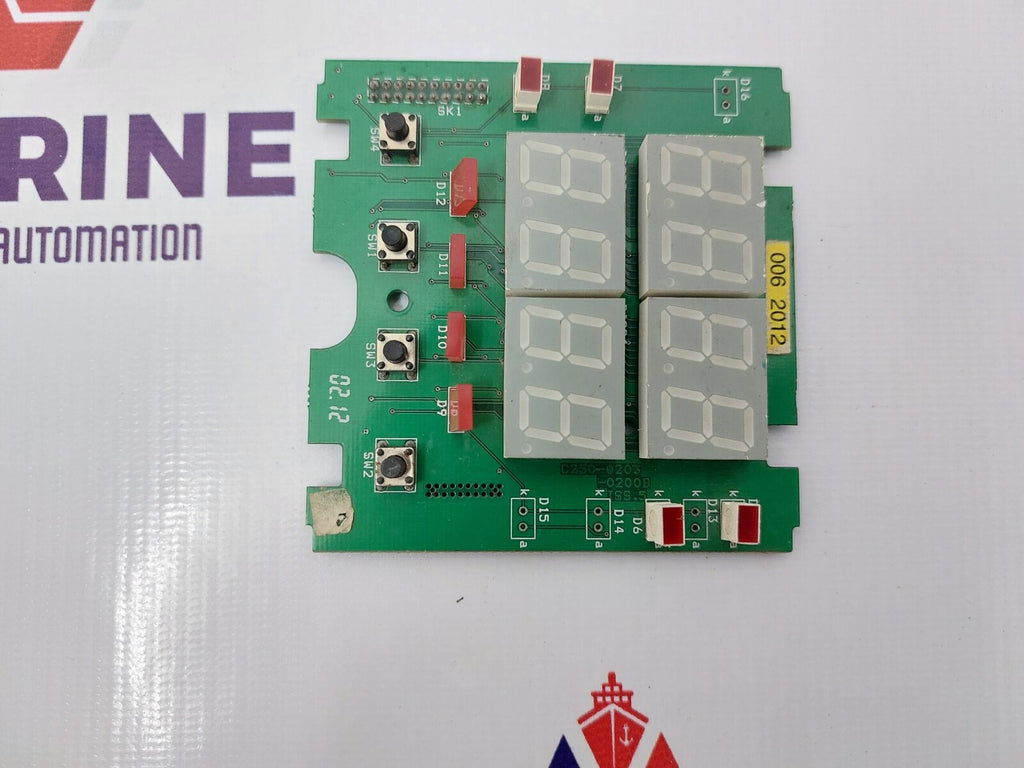 ABB C250-0203-0200B ISS. 5 DISPLAY CARD C250-0203-0200A ISS. 4 (2)
