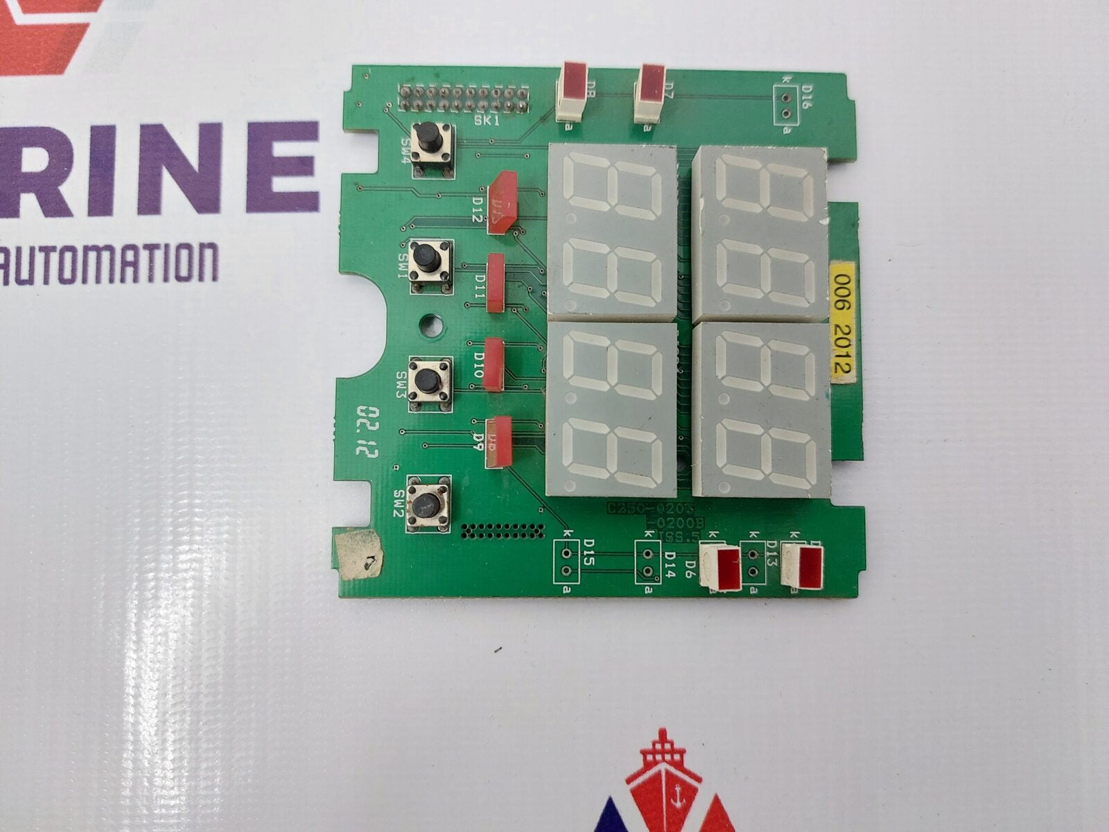 ABB C250-0203-0200B ISS. 5 DISPLAY CARD C250-0203-0200A ISS. 4 (2)