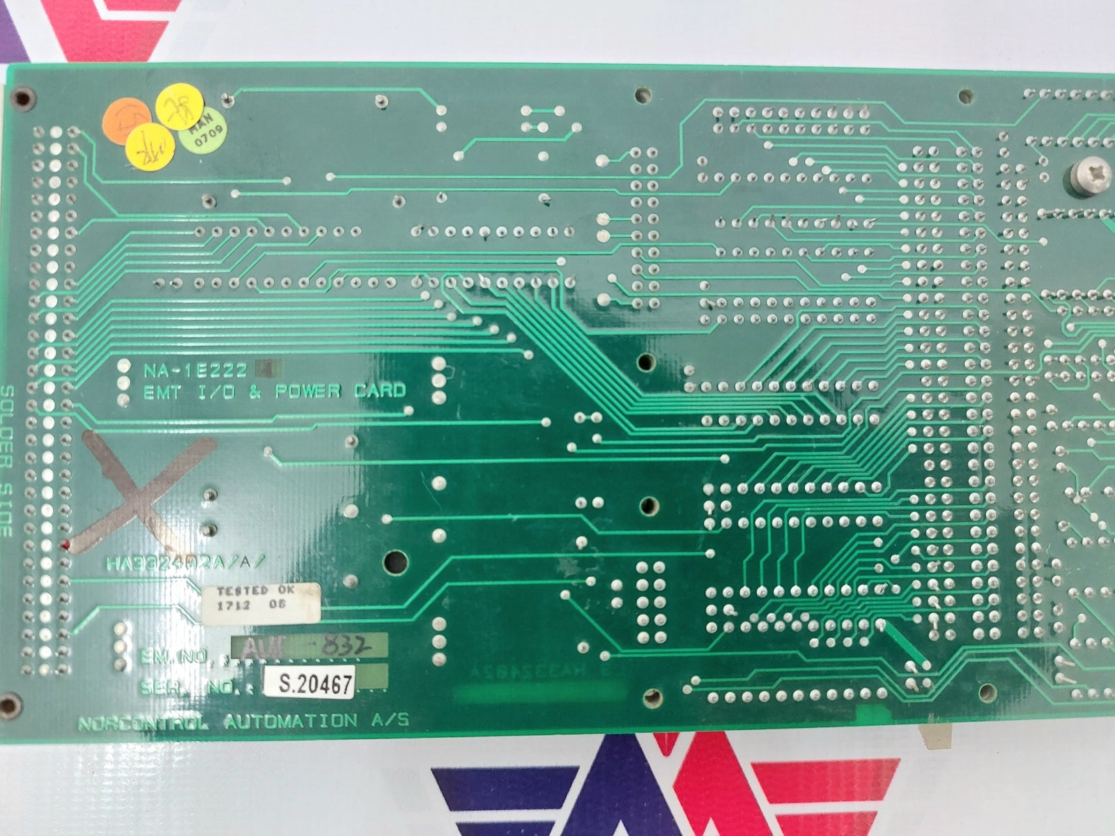 NORCONTROL NA-1E222 EMT I/O & POWER CARD HA332402A/A/A
