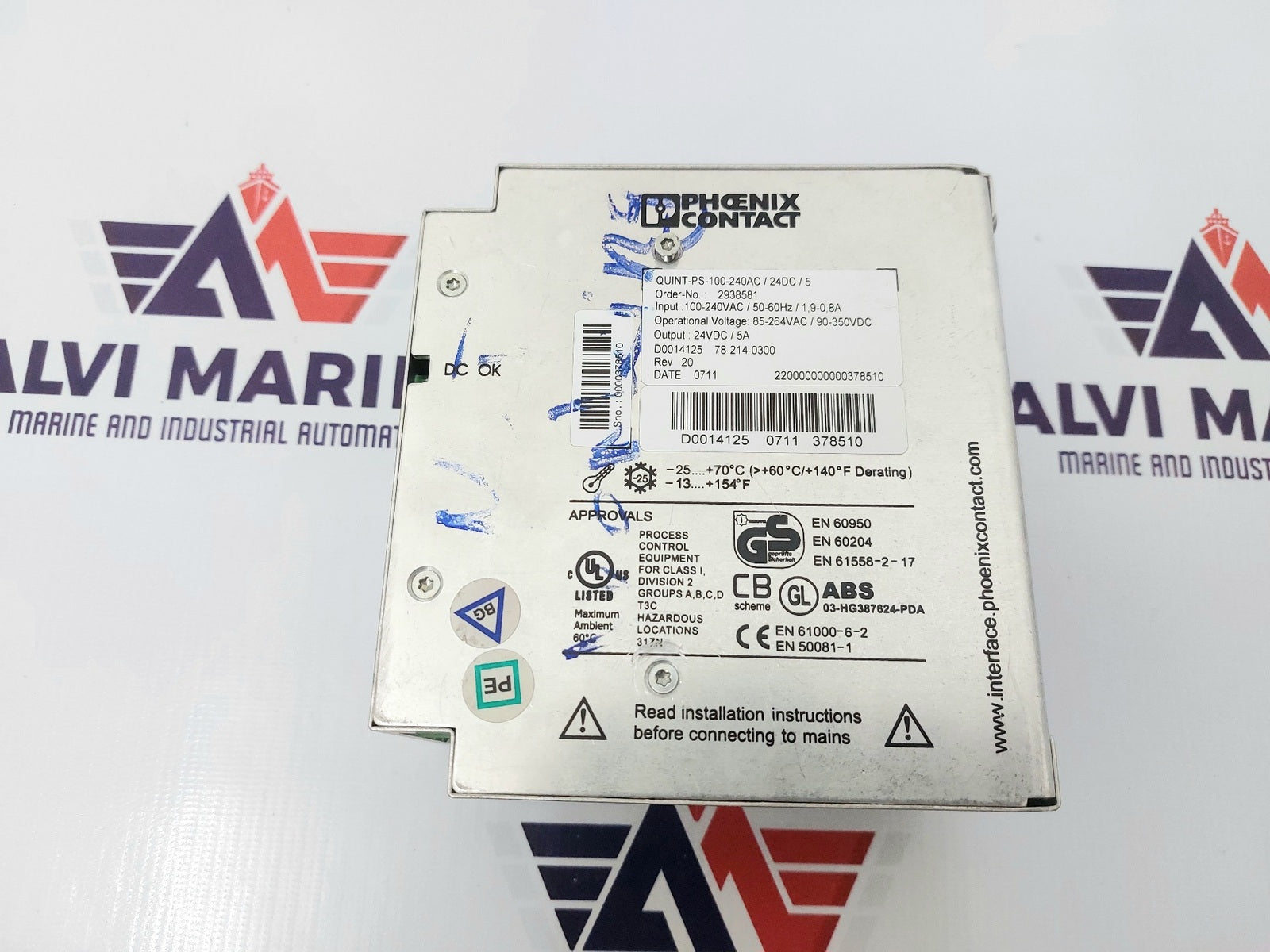 PHOENIX CONTACT QUINT-PS-100-240AC/24DC/5 POWER SUPPLY UNIT
