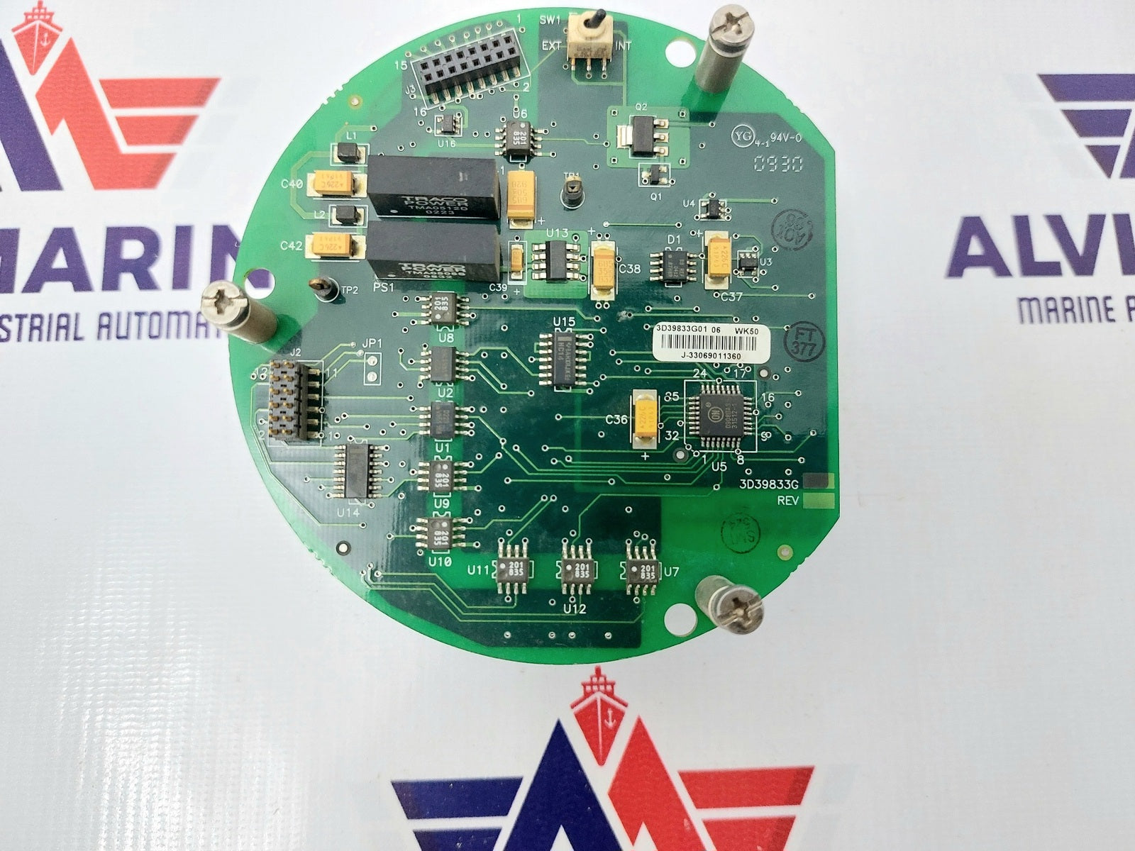 ROSEMOUNT ANALYTICAL 3D39828H01 REV 2 TRANSMITTER PCB ASSY 3D39833G01 06