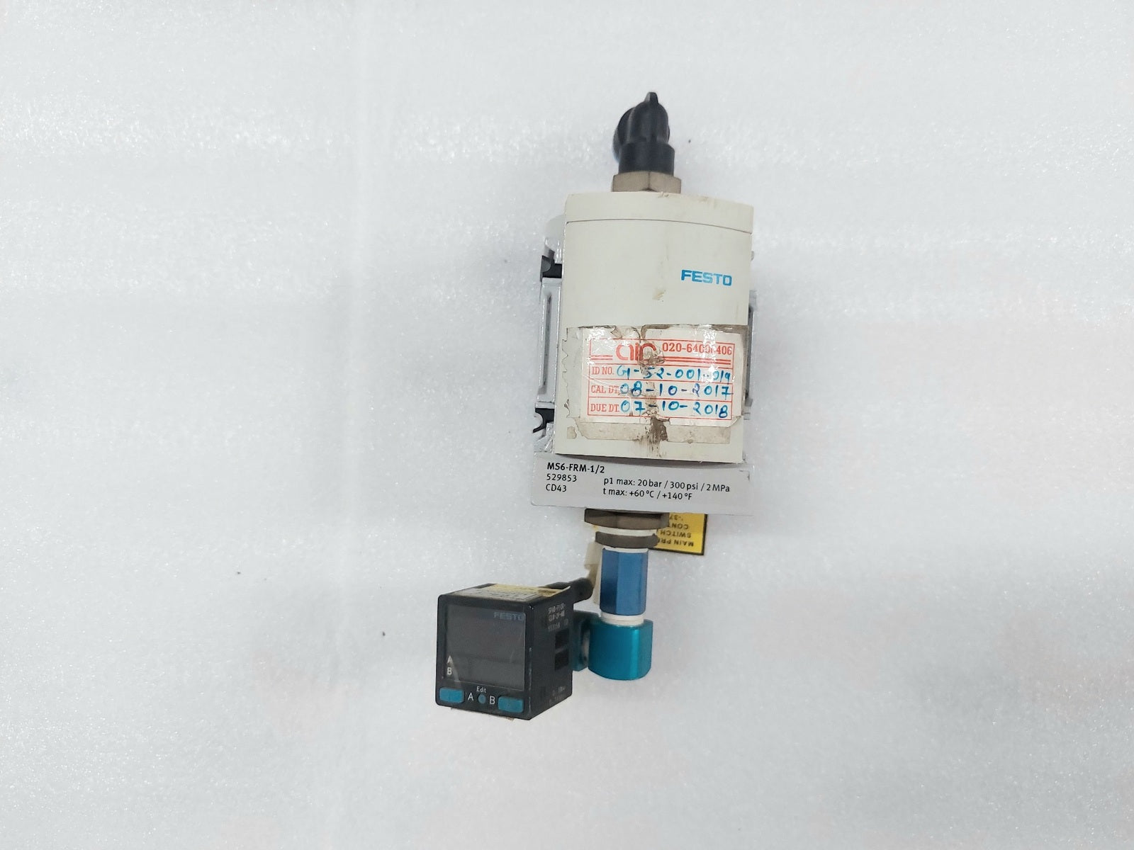 FESTO MS6-FRM-12 BRANCHING MODULE WITH SPAB-P10R-C18-2P-M8 PRESSURE SENSOR (1)