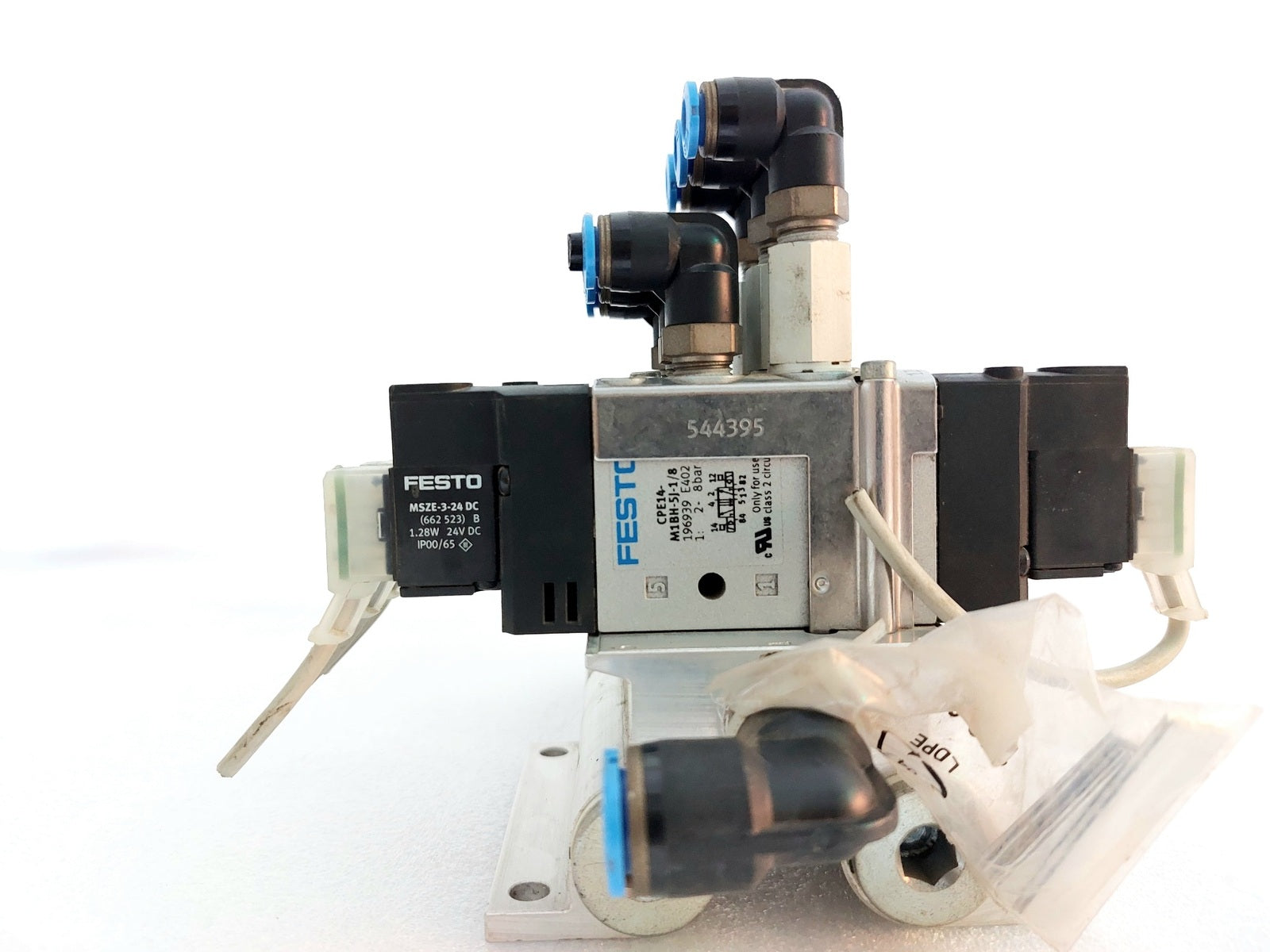 FESTO CPE14-PRS-38-3 CONNECTION BLOCK WITH CPE14-M1BH-5J-18 SOLENOID VALVE (4)