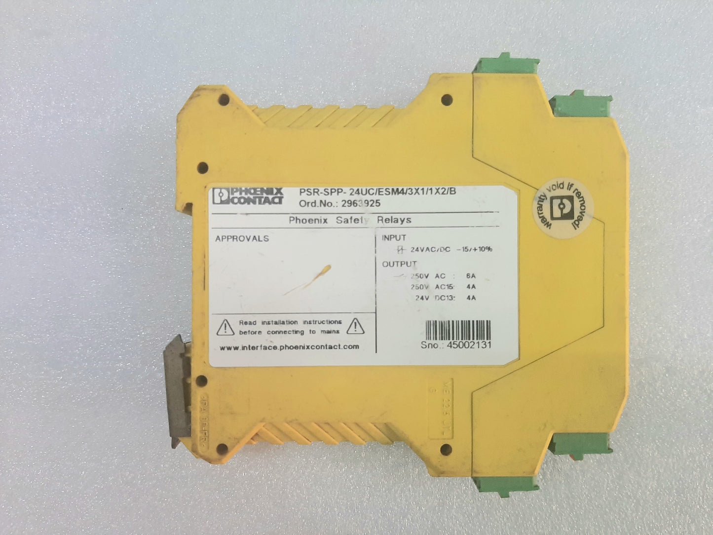 PHOENIX CONTACT PSR-ESM4_B SAFETY RELAY 2963925