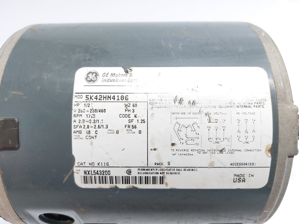 GE MOTORS 5K42HN4106 AC MOTOR