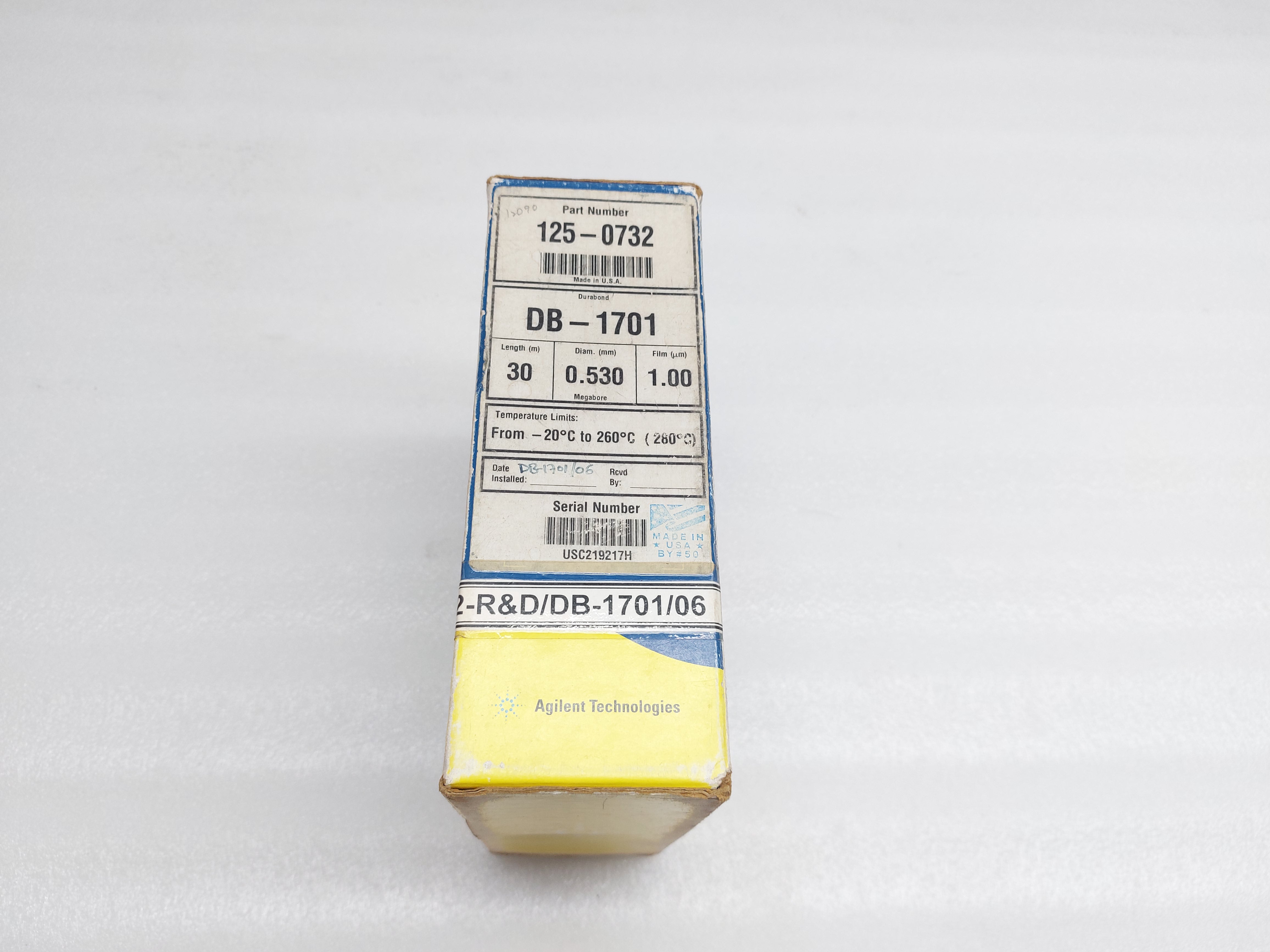 AGILENT 125-0732 GAS CHROMATOGRAPHY COLUMN