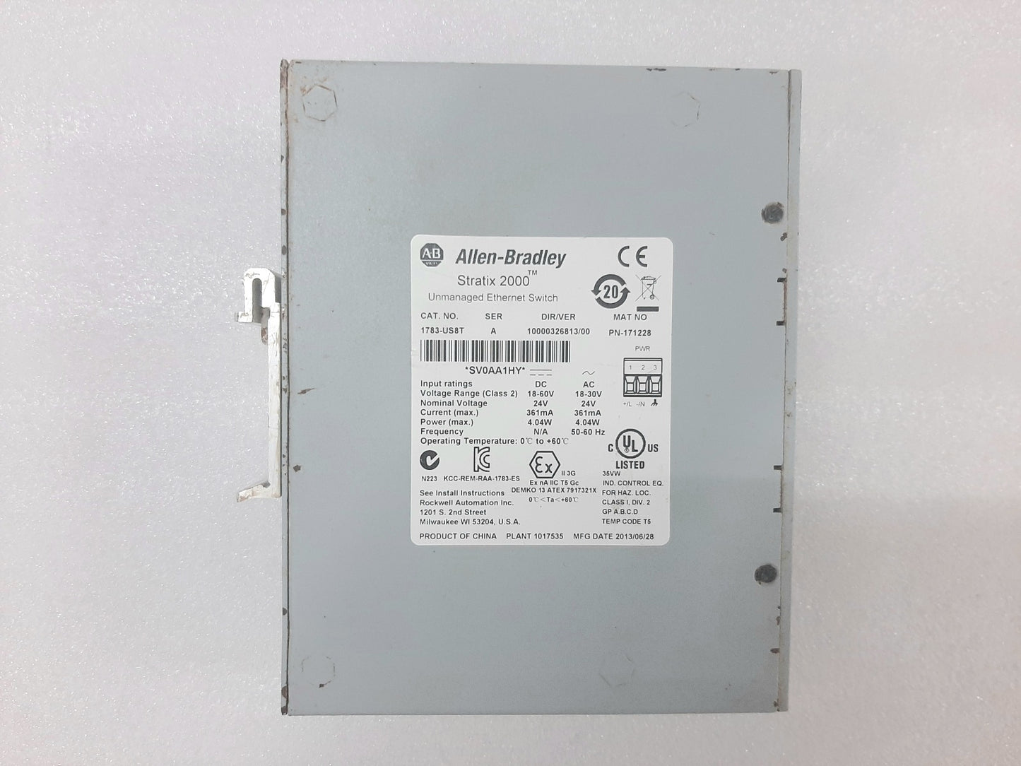 ALLEN-BRADLEY 1783-US8T UNMANGED ETHERNET SWITCH STRATIX 2000 SER. A (3)