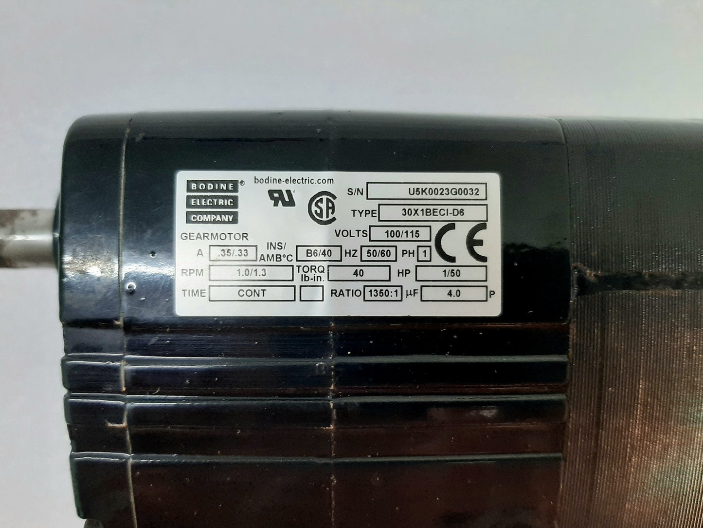 BODINE ELECTRIC 30X1BECI-D6 110115V AC GEARMOTOR (2)