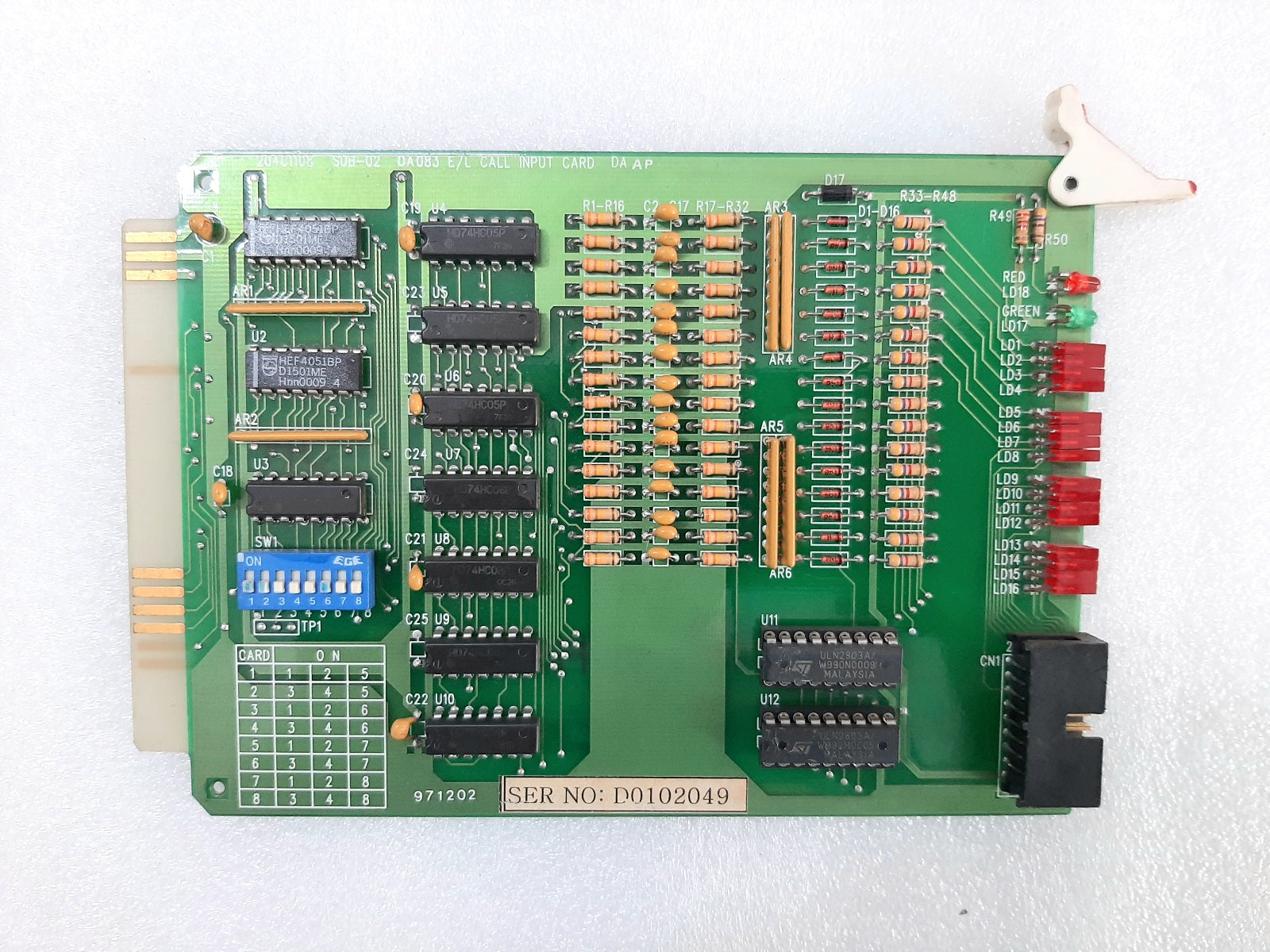 HYUNDAI 204C1108 SUB-02 DA083 EL CALL INPUT CARD (2)