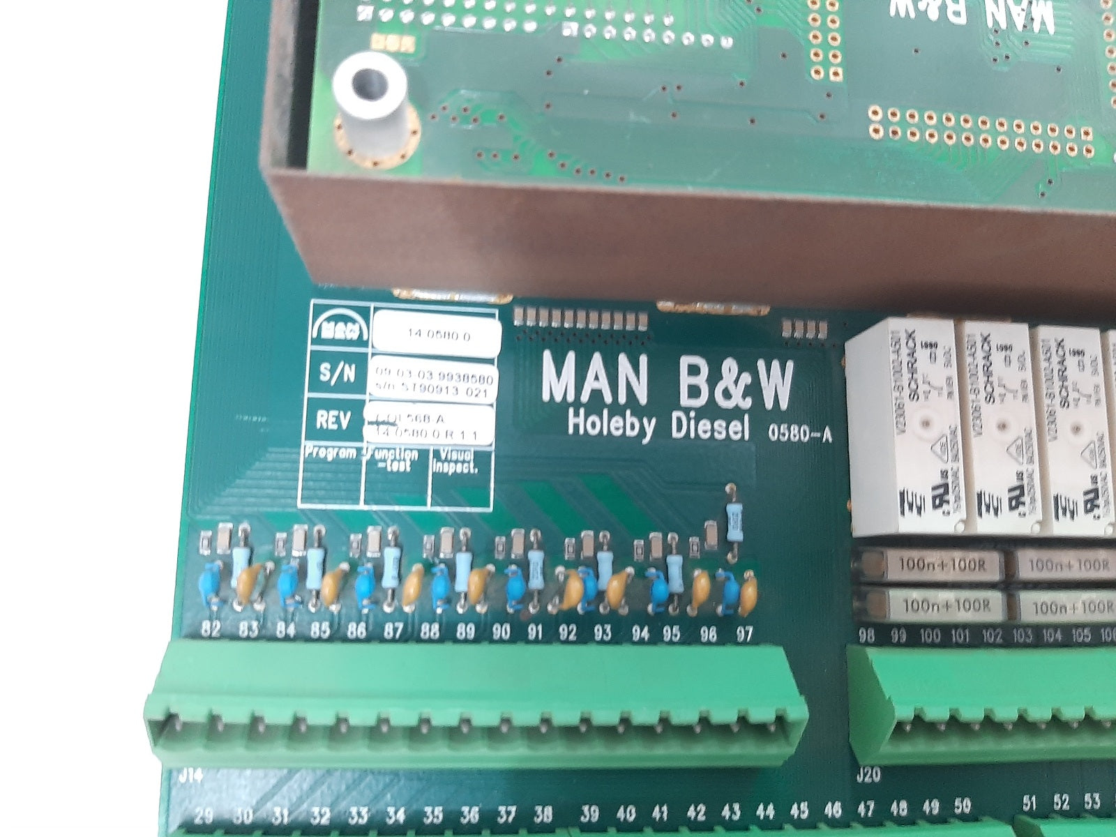 MAN B&W DIESEL 0580-A PCB MODULE 0042-E