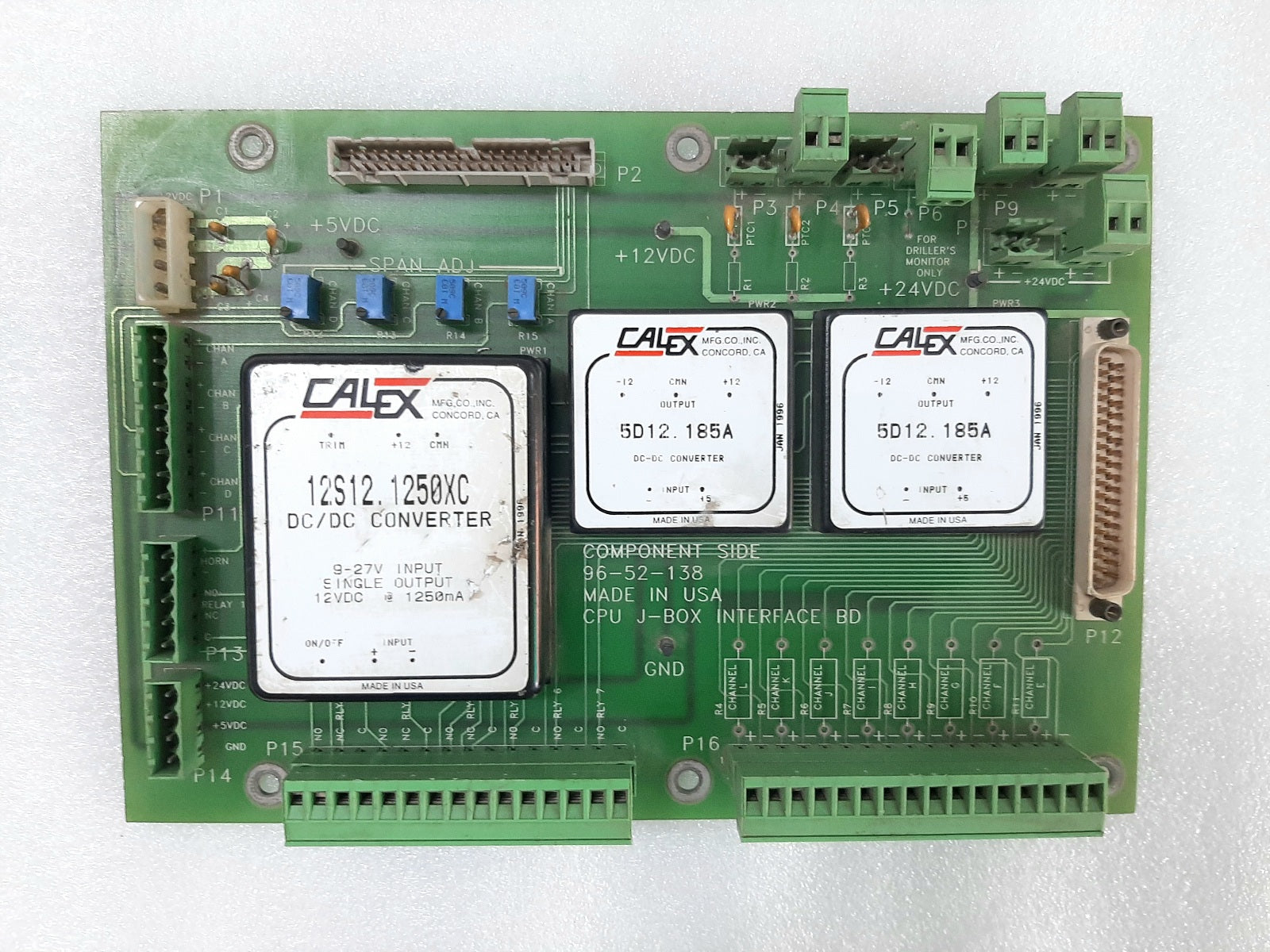 96-52-138 CPU J-BOX INTERFACE BOARD 96-52-137 REV. C (2)