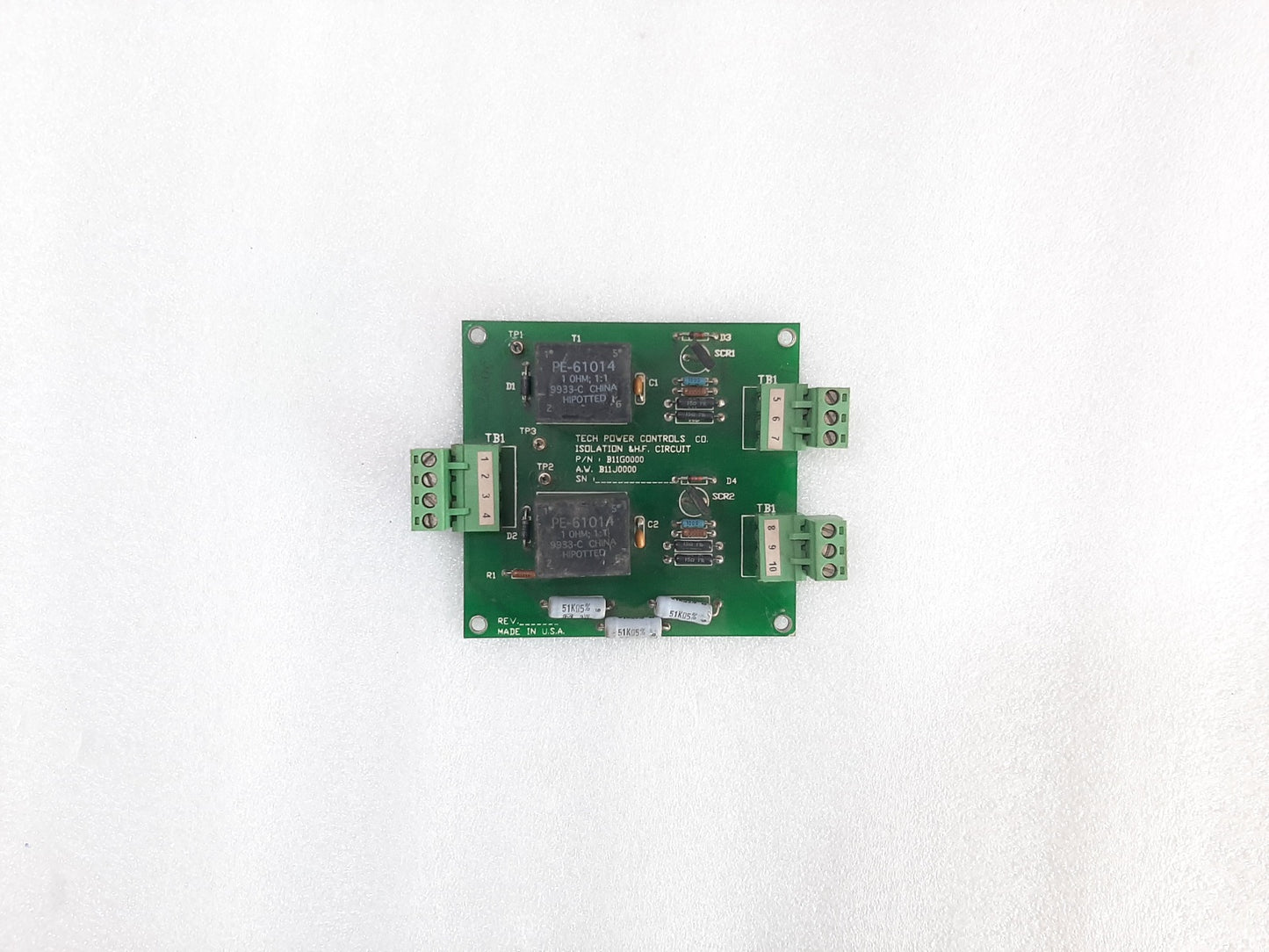 TECH POWER CONTROLS B11G0000 ISOLATION & H.F CIRCUIT