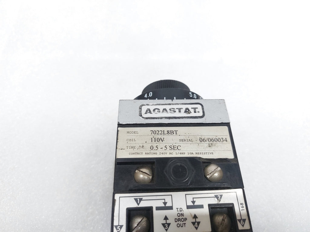 AGASTAT 7022L8BT TIMING RELAY 0.5-5 SEC (2)