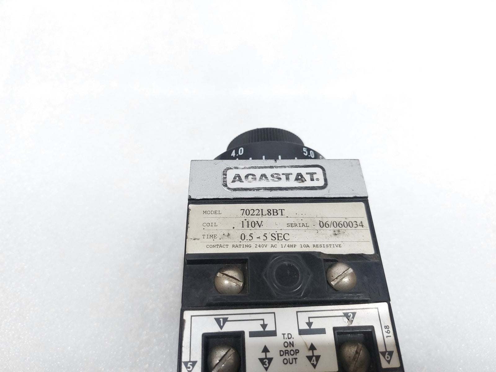 AGASTAT 7022L8BT TIMING RELAY 0.5-5 SEC (2)