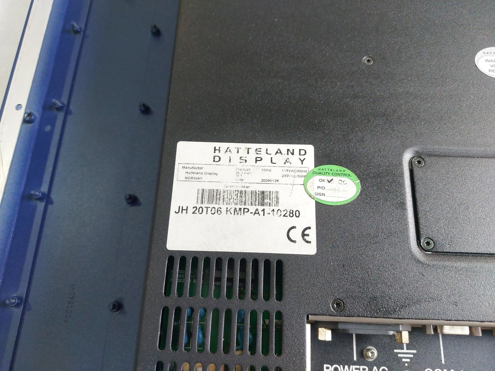 HATTELAND JH 20T06 KMP-A1-10280 TFT DISPLAY 115VAC60HZ 230VAC50HZ (5)