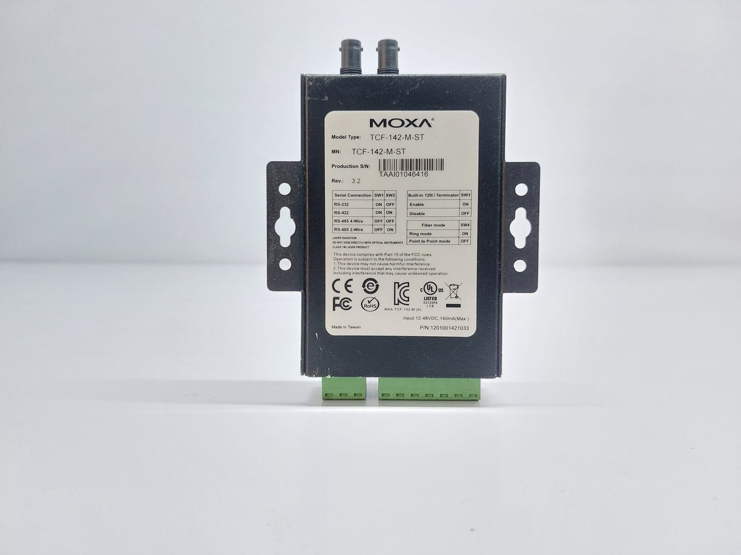 MOXA TRANSIO TCF-142-M-ST SERIAL TO FIBER CONVERTER