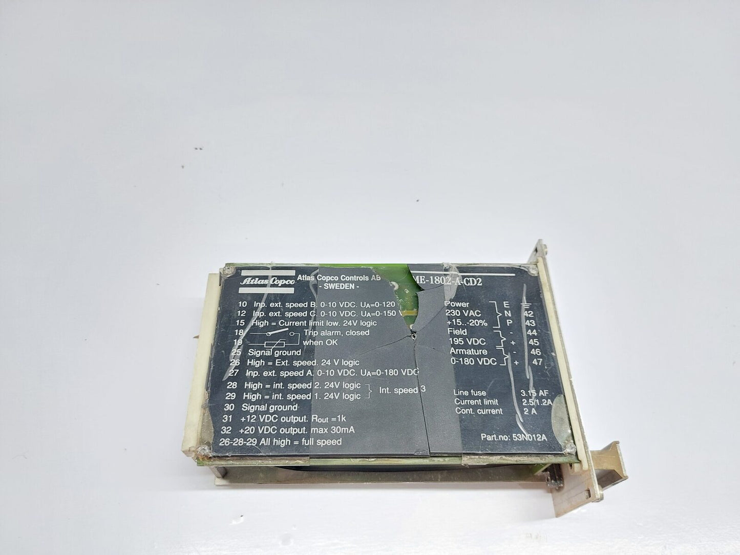 ATLAS COPCO PME-1802-A-CD2 POWER SUPPLY 53N012A