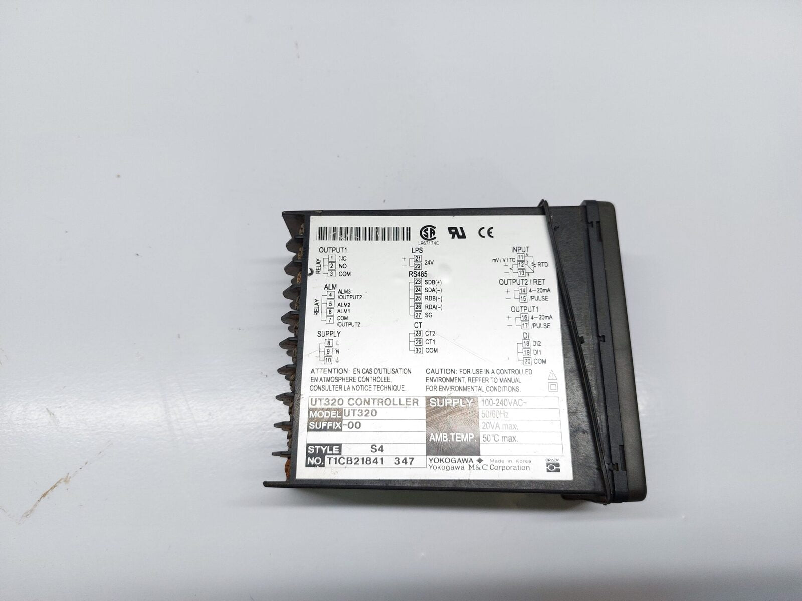 YOKOGAWA UT320 TEMPERATURE CONTROLLER (3)
