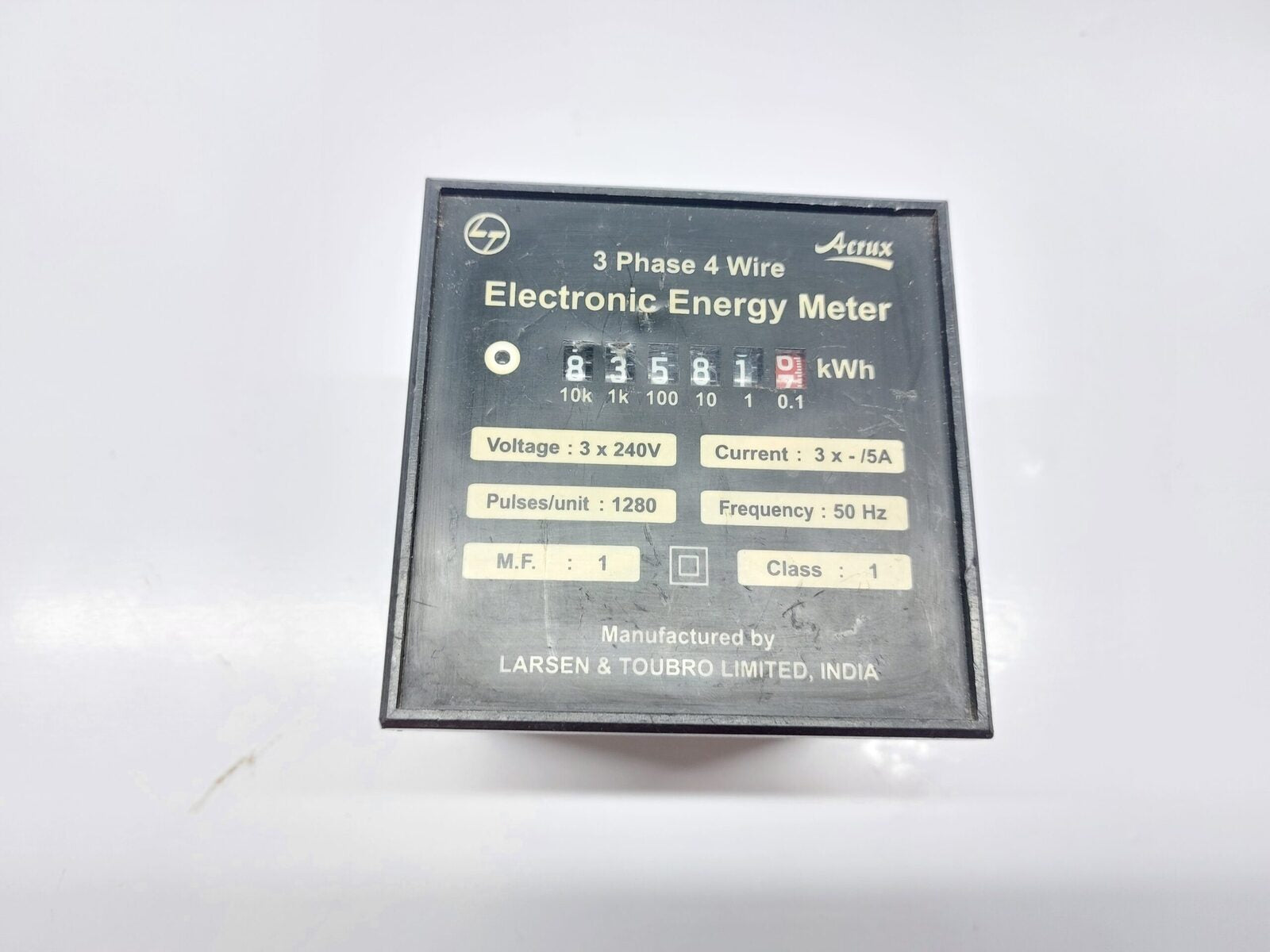 LARSEN & TOUBRO ACRUX 3 PHASE 4 WIRE ELECTRONIC ENERGY METER