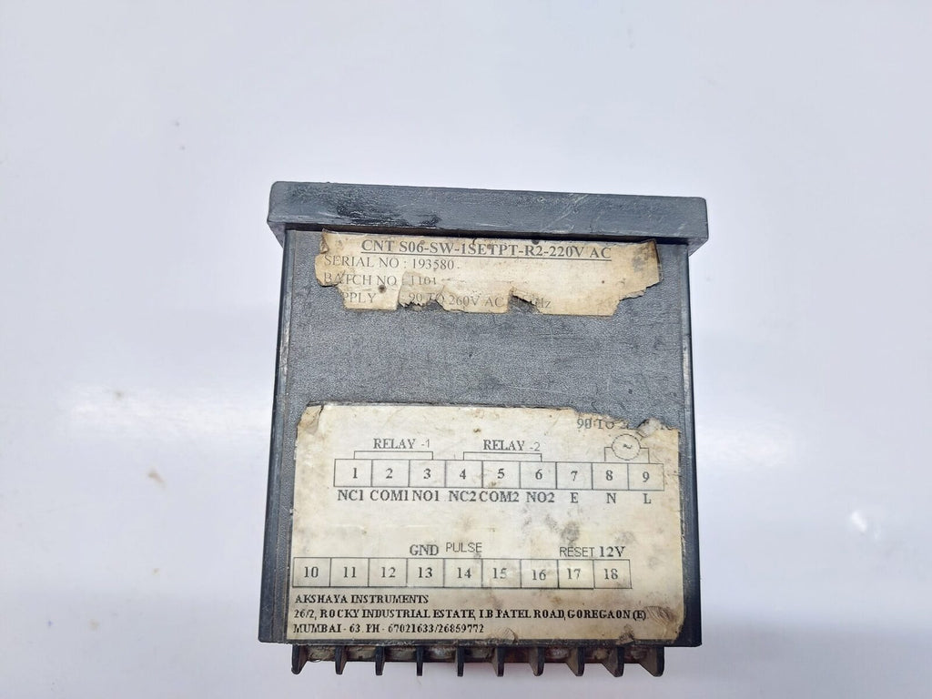 AKSHAYA INSTRUMENTS AI-S06-R COUNTER