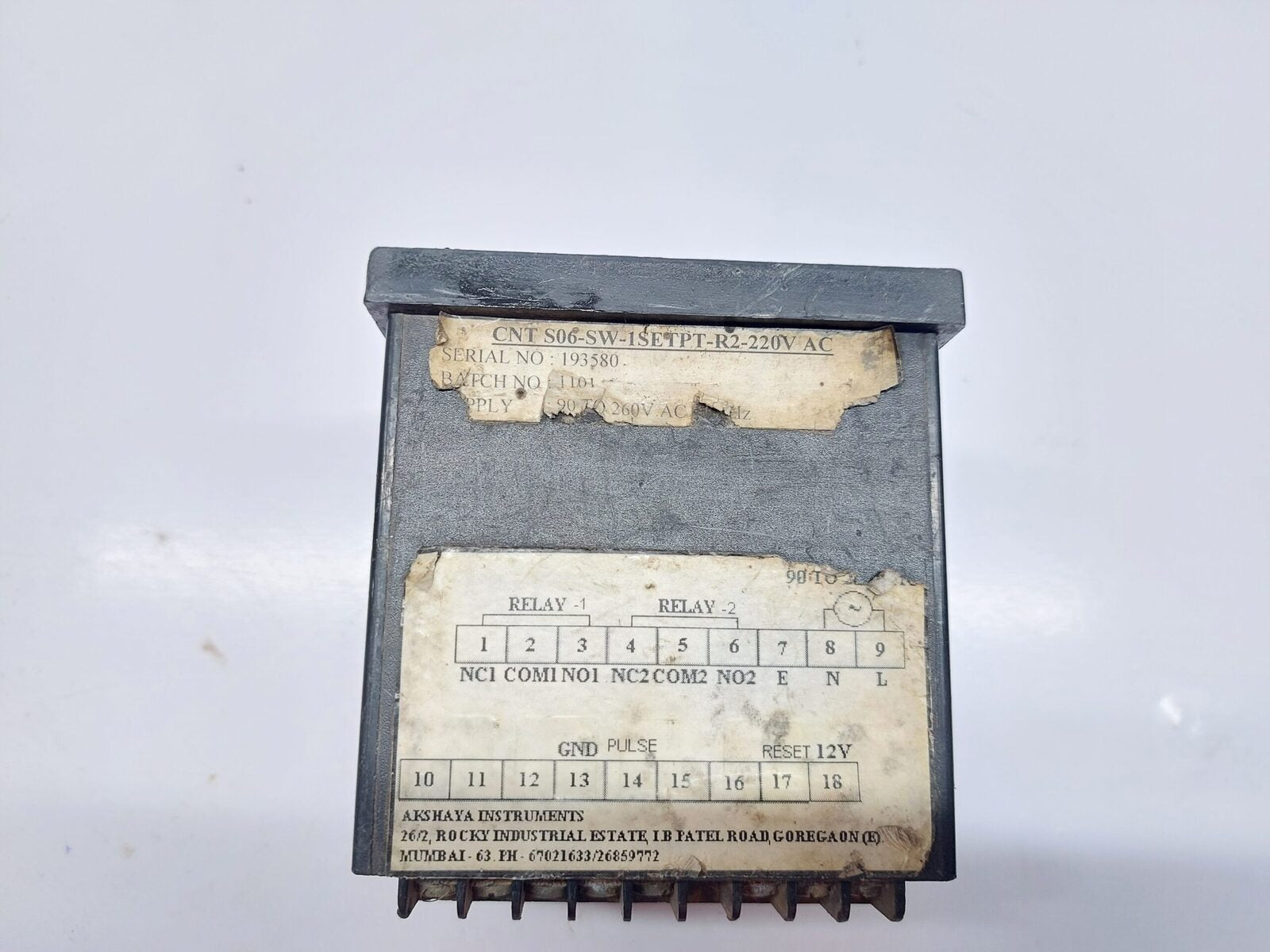 AKSHAYA INSTRUMENTS AI-S06-R COUNTER