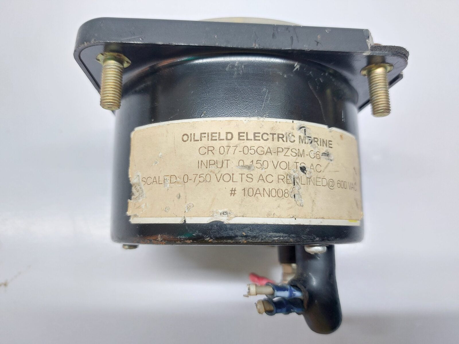 OILFIELD ELECTRIC MARINE CR 077-05GA-PZSM-C6 VOLT METER 0-750