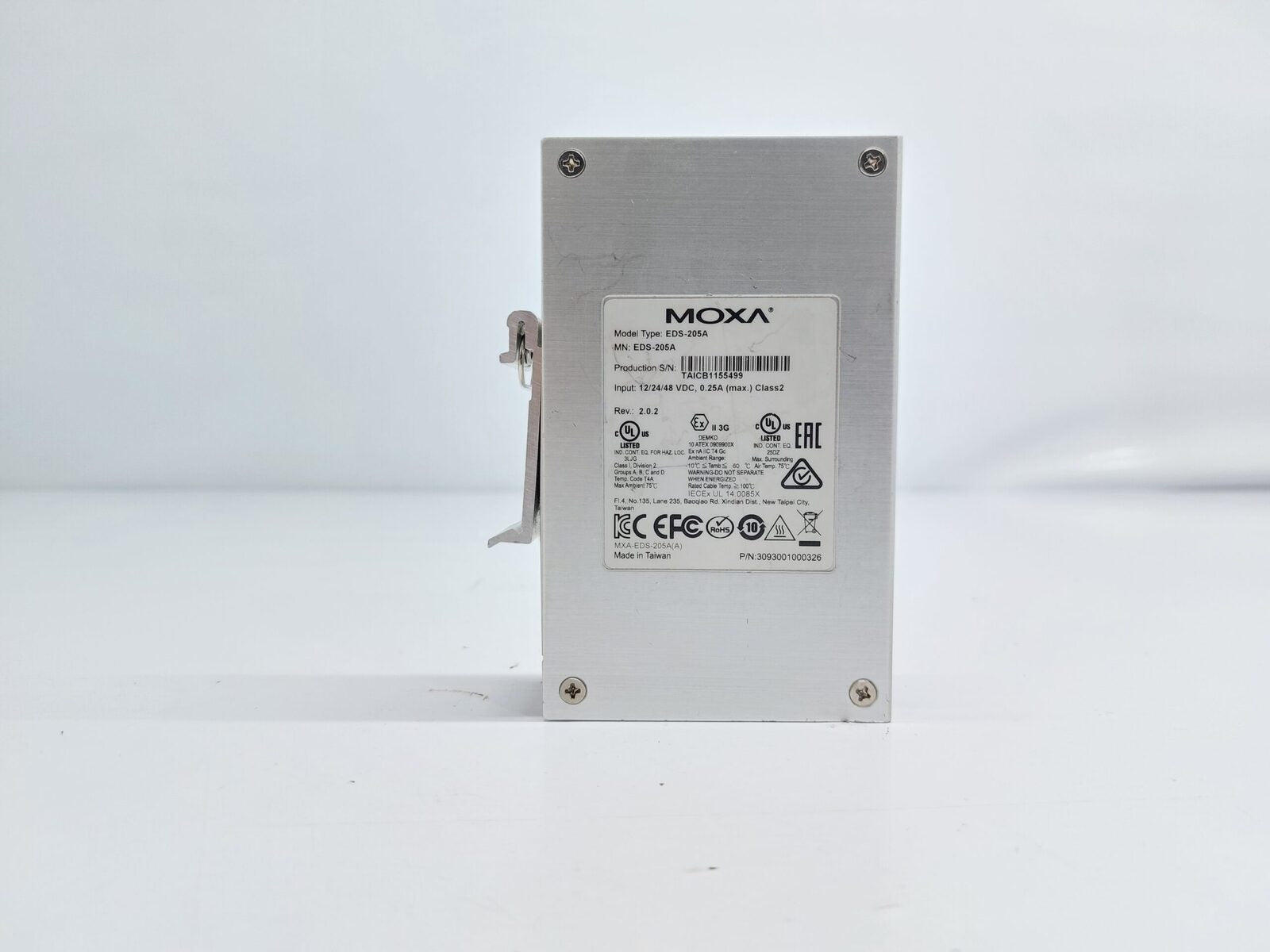 MOXA EDS-205A 5-PORT COMPACT UNMANAGED INDUSTRIAL ETHERNET SWITCH