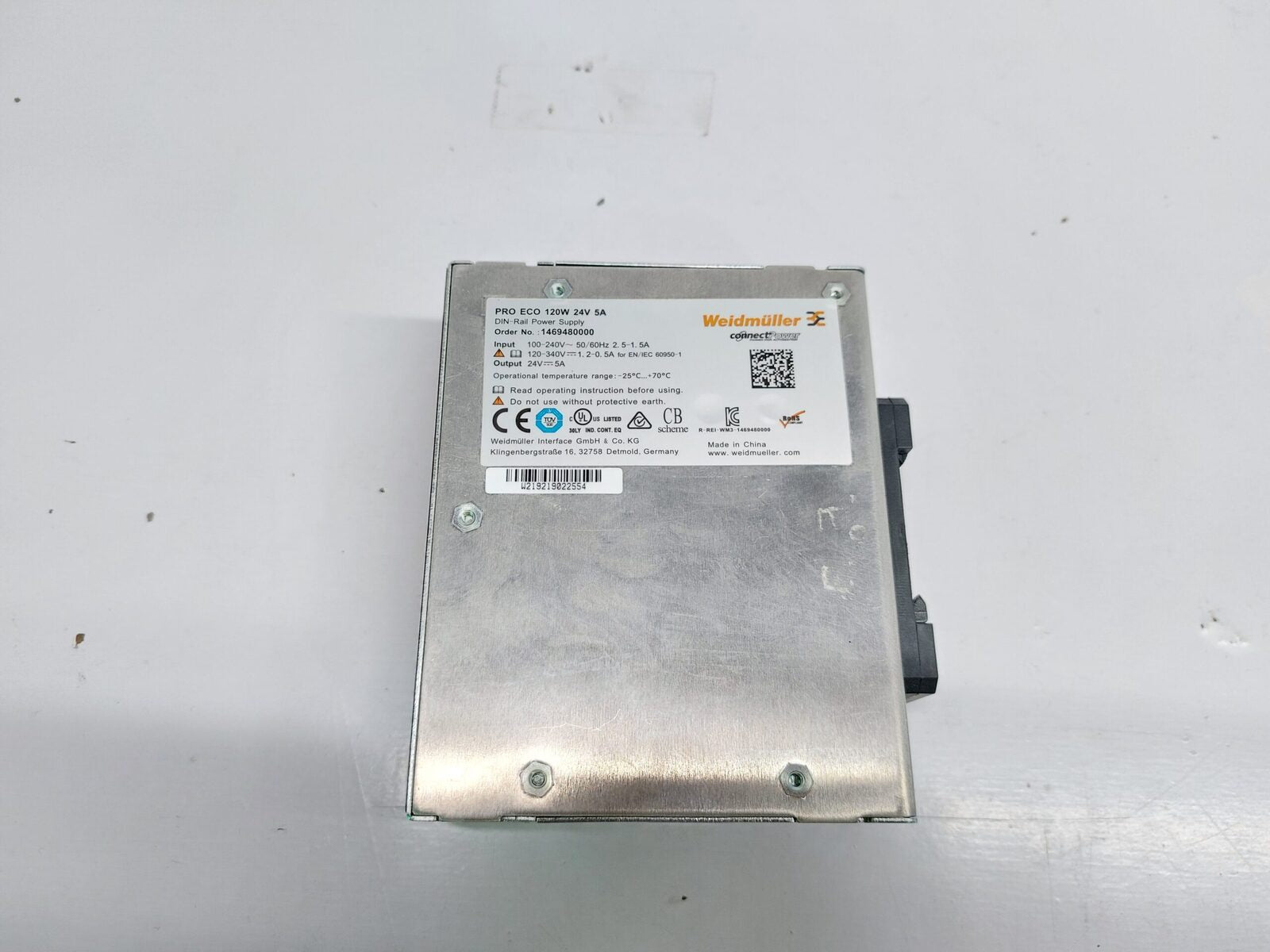 WEIDMULLER PRO ECO 120W 24V 5A DIN RAIL POWER SUPPLY 1469480000 (3)