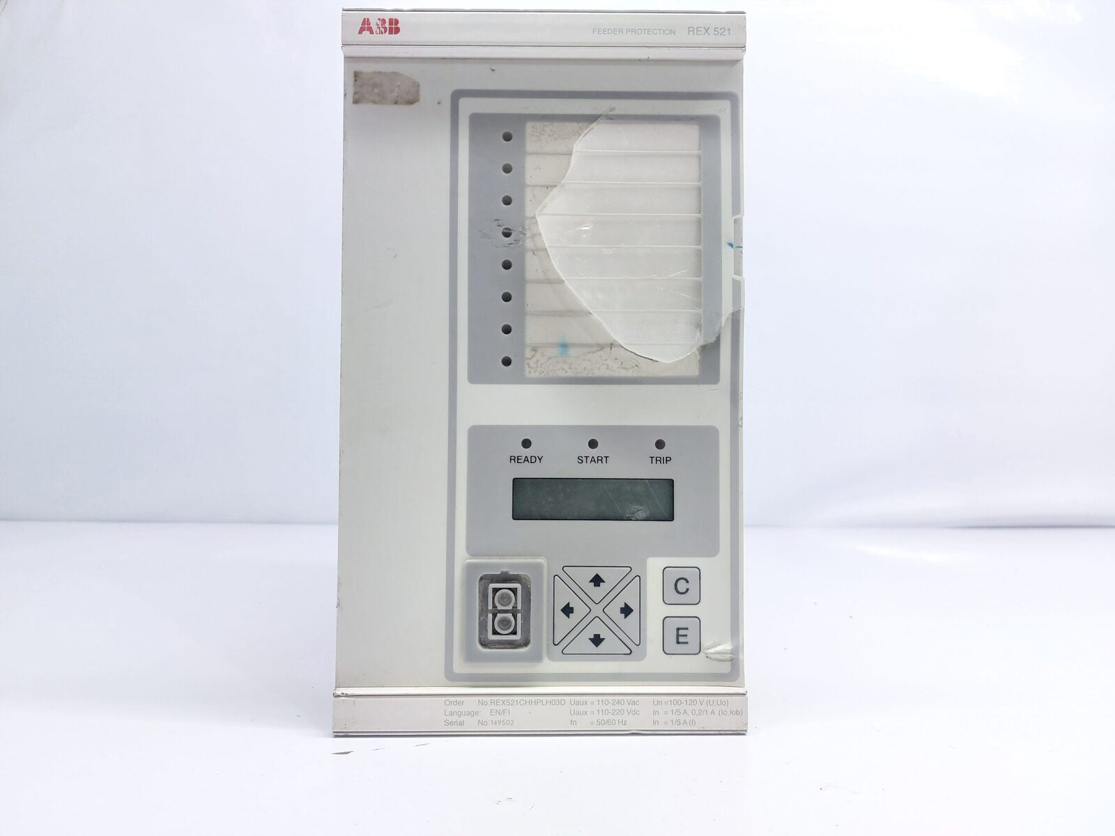 ABB REX 521 FEEDER PROTECTION RELAY REX521CHHPLH03D