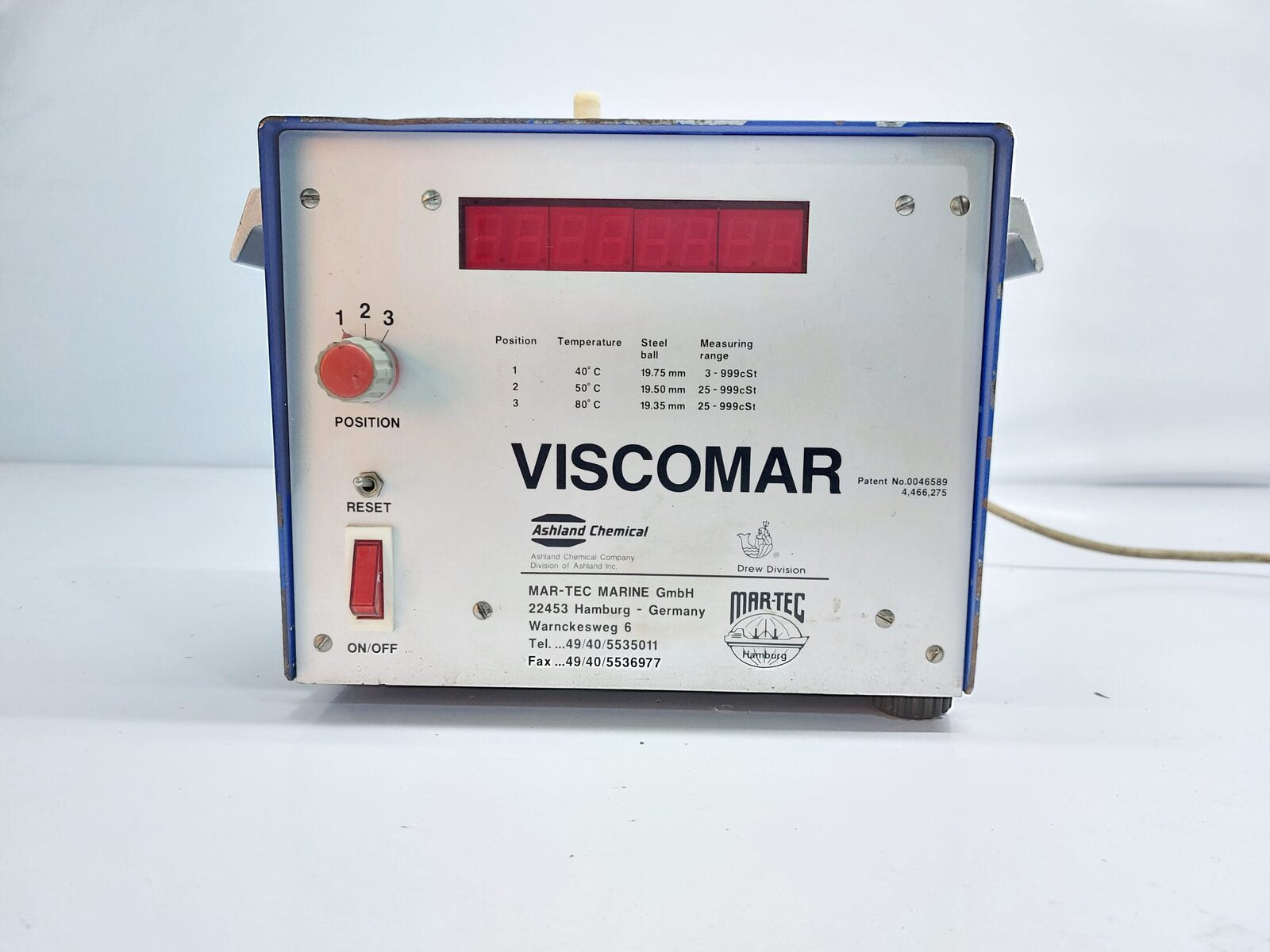 MAR-TEC VISCOMAR TEMPERATURE SENSOR EQUIPMENT