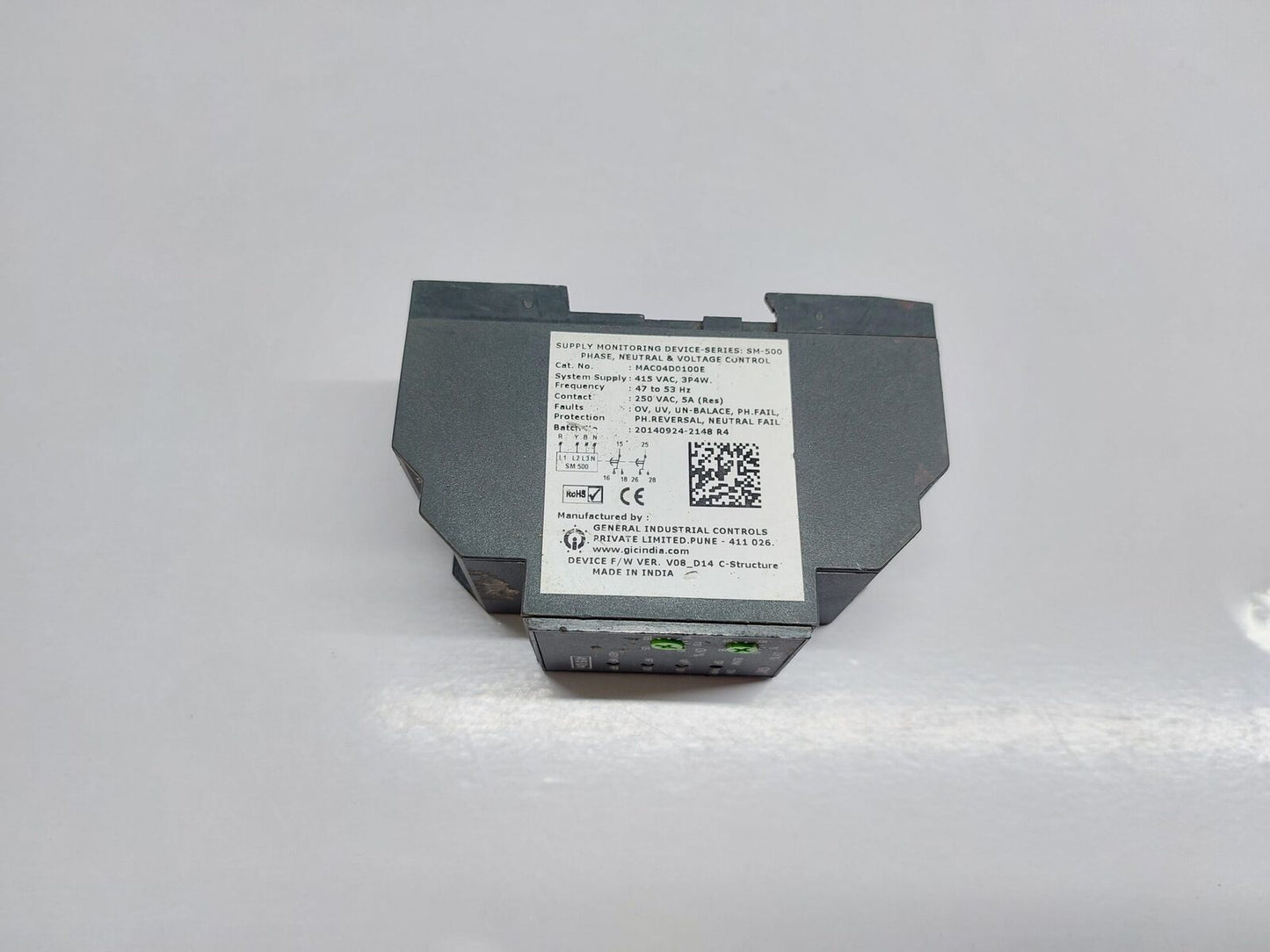 GIC MAC04D0100E PHASE NEAUTRAL & VOLTAGE CONTROL RELAY (3)