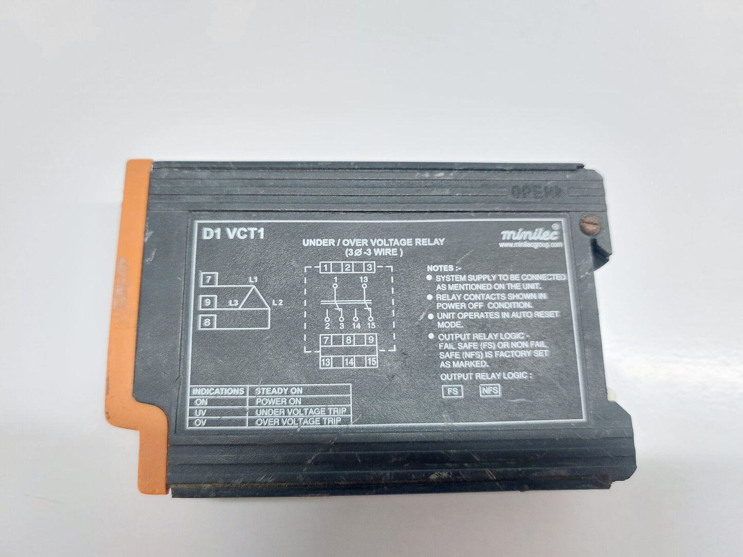 MINILEC D1VCT1 UNDER/OVER VOLTAGE RELAY
