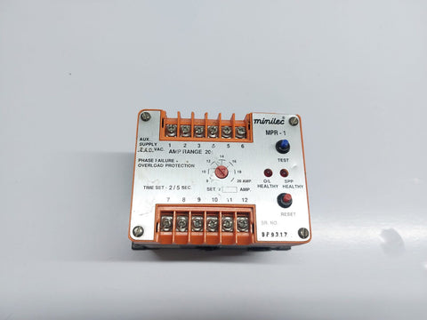 MINILEC MPR-1 MOTOR PROTECTION RELAY